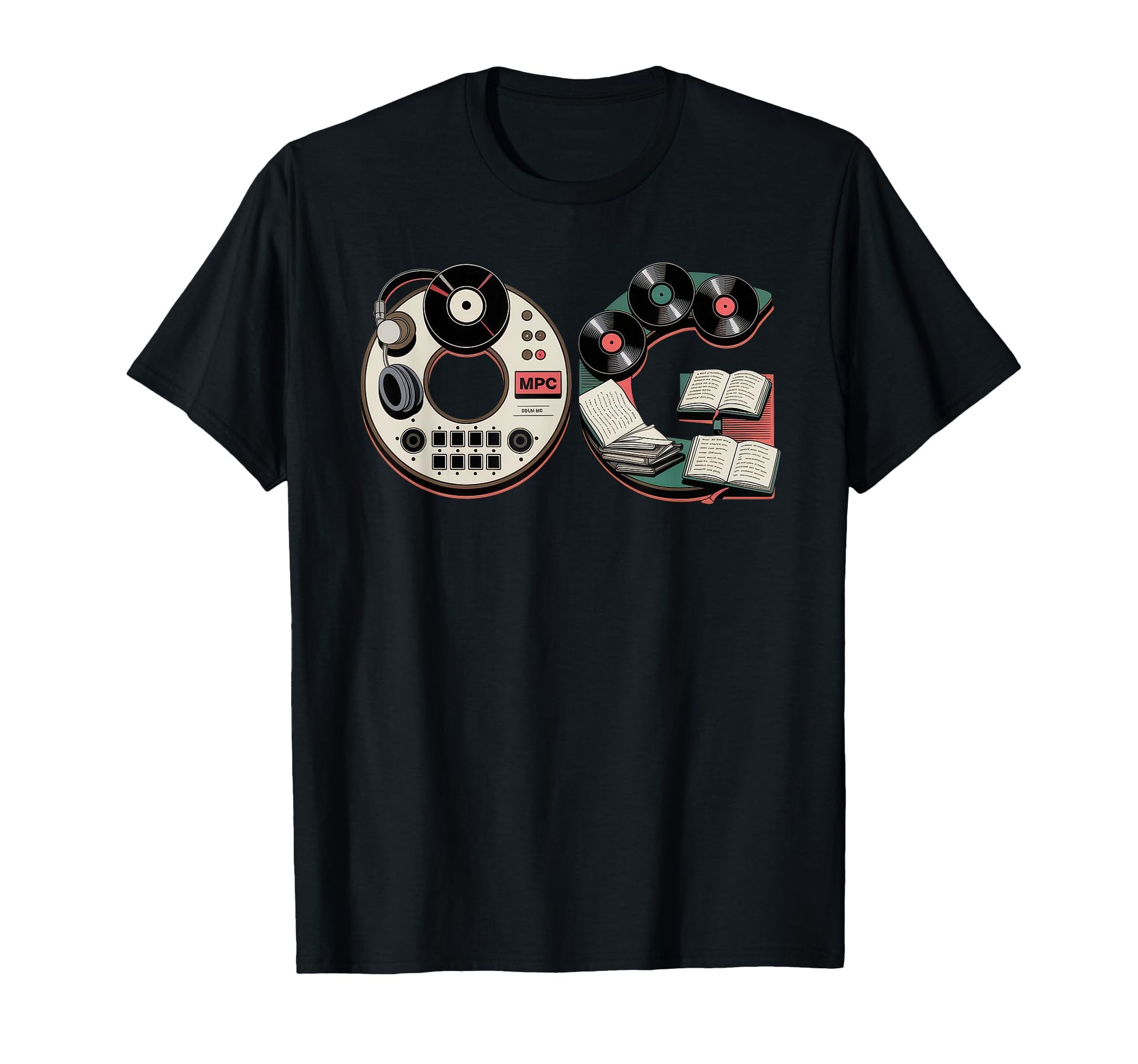Old School Og Hip Hop Vinyl Cds Tapes 80S T-Shirt - Graphic Print Unisex - T-Shirt, Sweatshirt, Hoodie