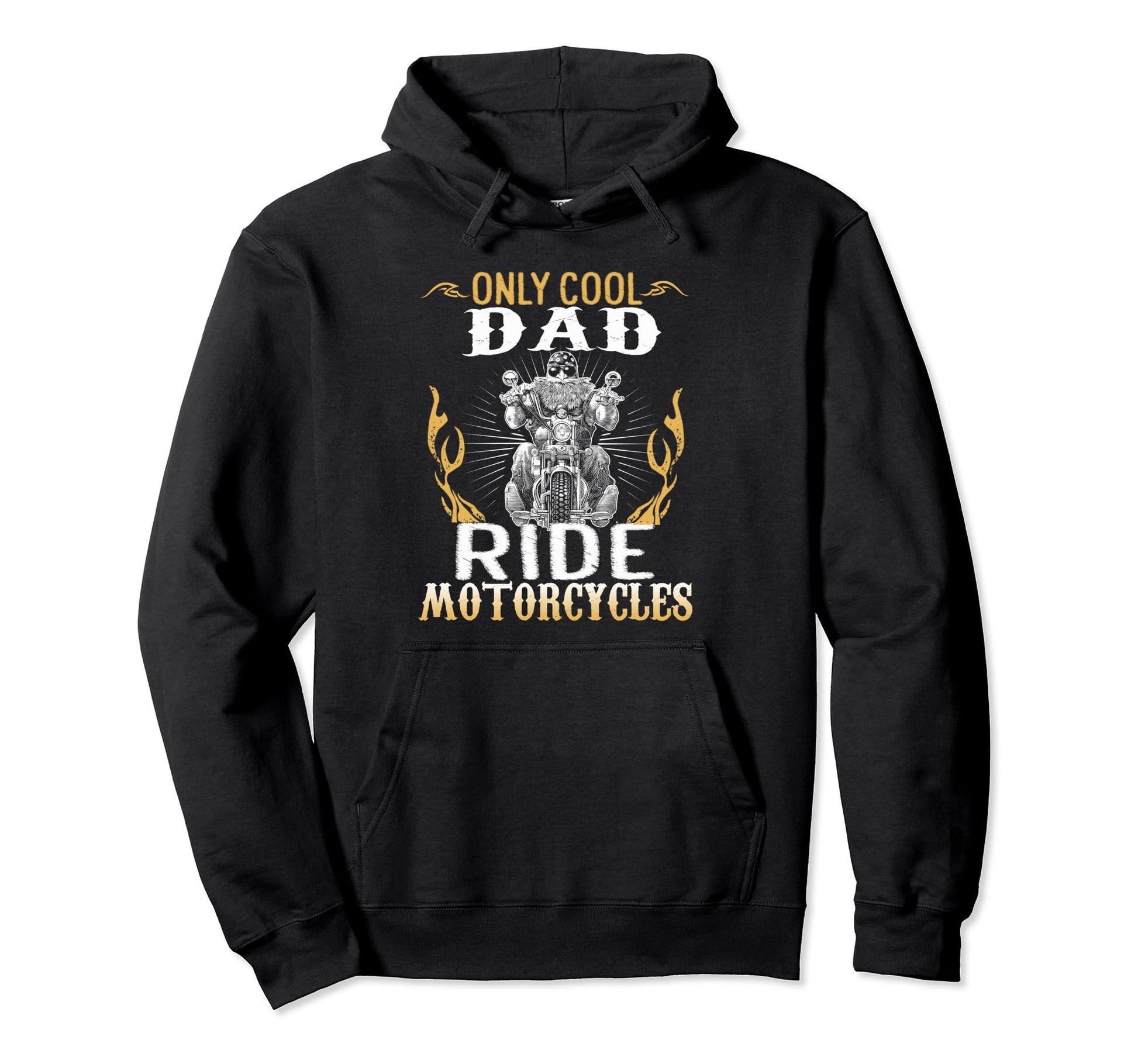Only Dad Ride Motorcycles Bike Cycle Biker Hoodie - Graphic Print Men Women - T-Shirt, Sweatshirt, Hoodie
