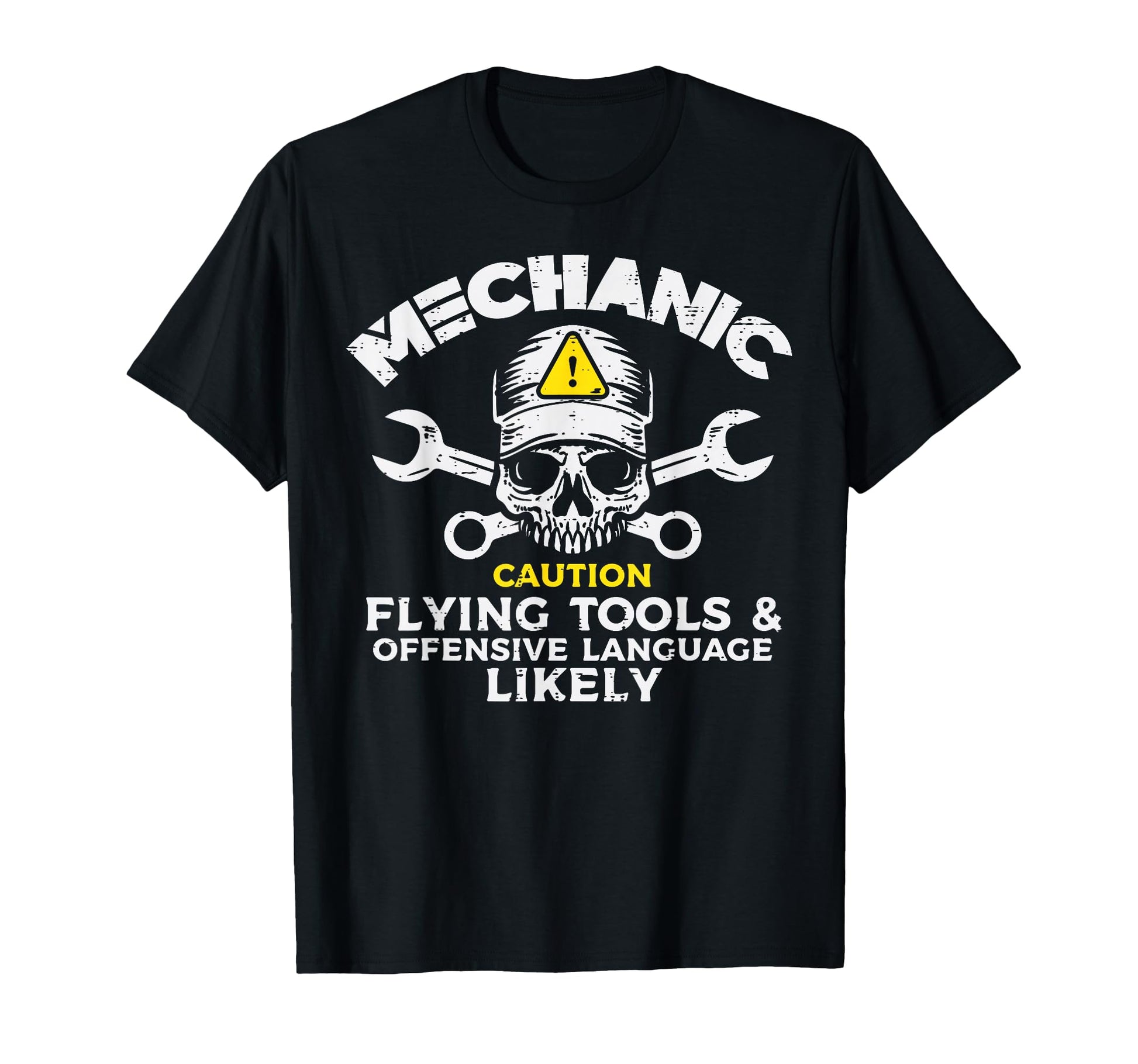 Mechanic Flying Tools Wrench Funny Car T-Shirt - Graphic Print for Adults - T-Shirt, Sweatshirt, Hoodie