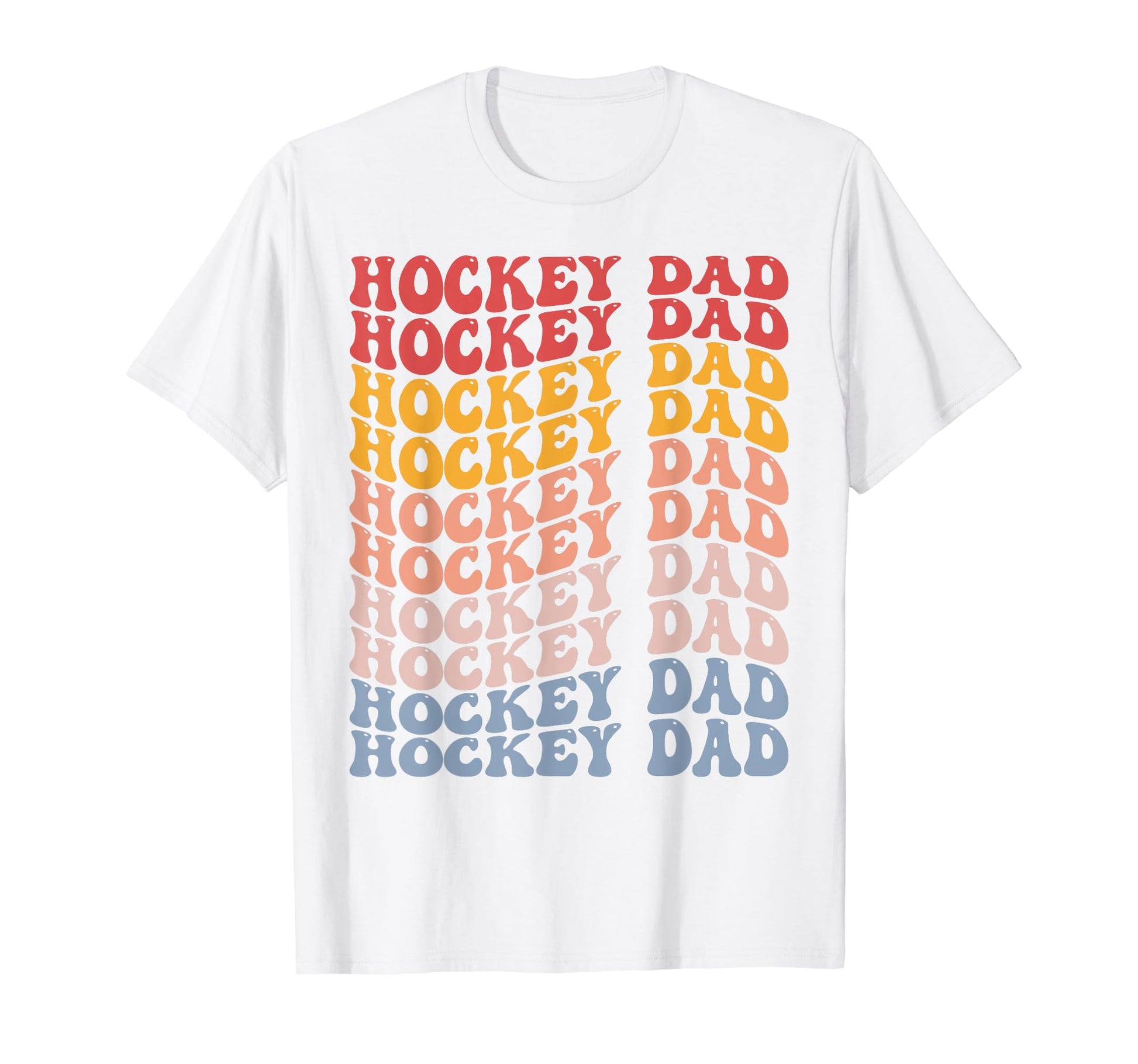 Hockey Dad Groovy Hockey Dad T-Shirt - Custom Art Print Unisex - T-Shirt, Sweatshirt, Hoodie