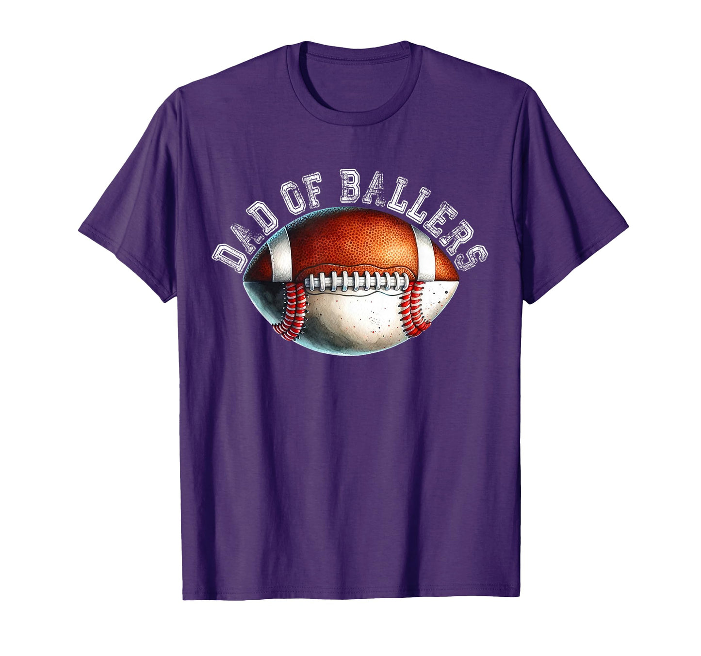Dad Ballers Football Baseball Player T-Shirt - Minimalist Print for Adults - T-Shirt, Sweatshirt, Hoodie