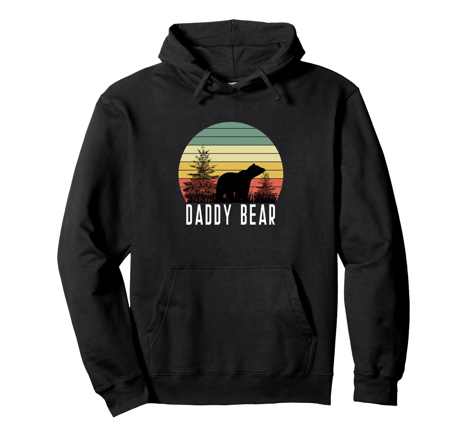Daddy Bear Papa Bear Dad Black Bear Hoodie - Minimalist Print Men Women - T-Shirt, Sweatshirt, Hoodie