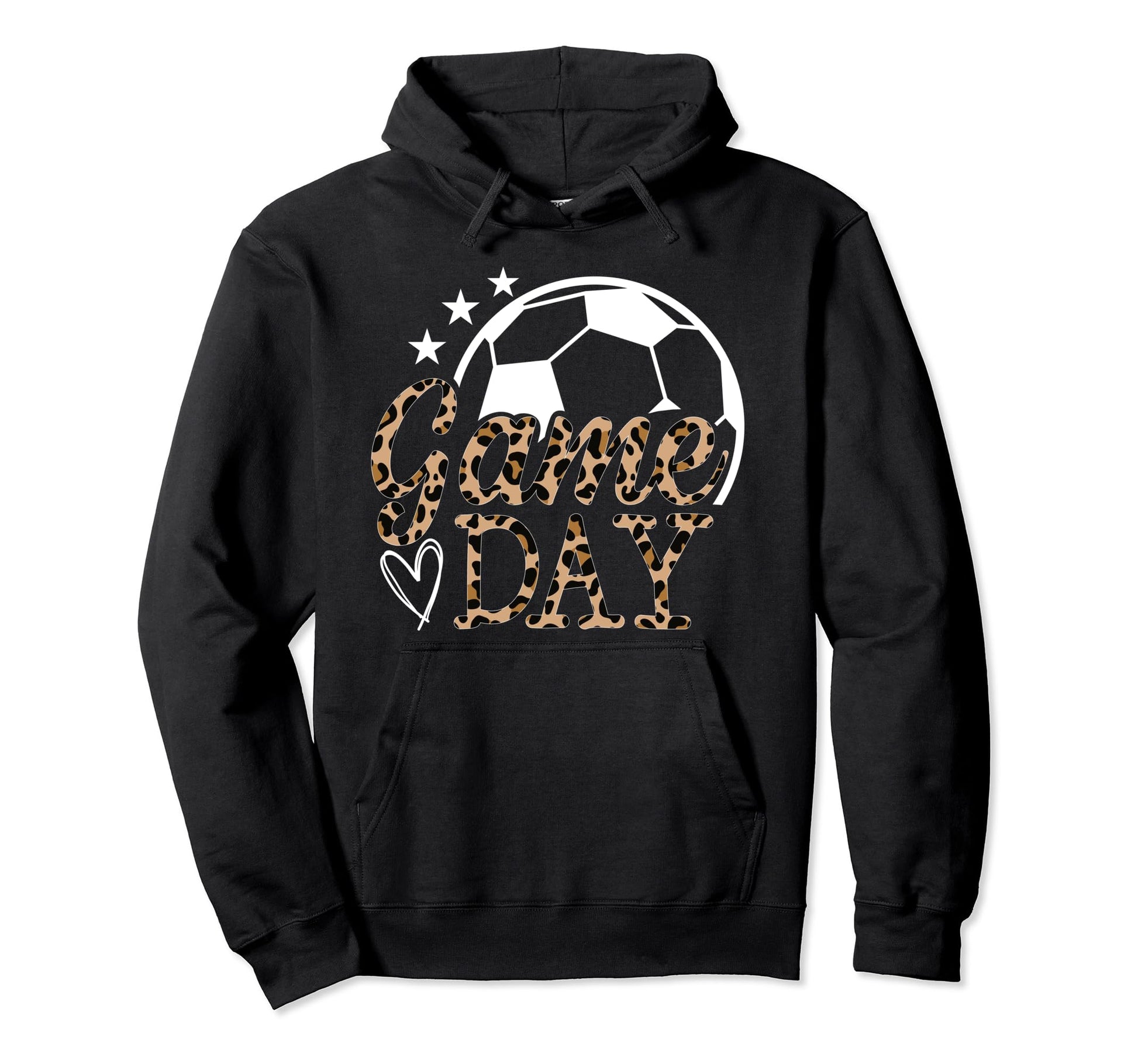 Game Day Soccer Leopard Soccer Game Day Hoodie - Streetwear Style Unisex - T-Shirt, Sweatshirt, Hoodie