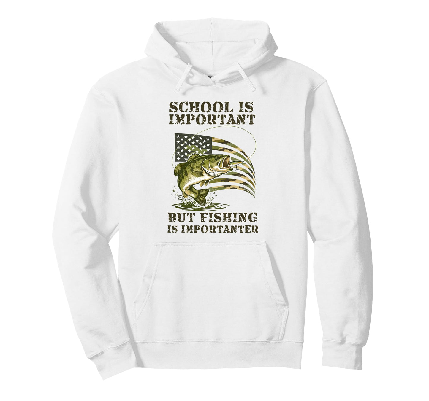 School Is Important But Fishing Funny Hoodie - Aesthetic Graphic Men Women - T-Shirt, Sweatshirt, Hoodie