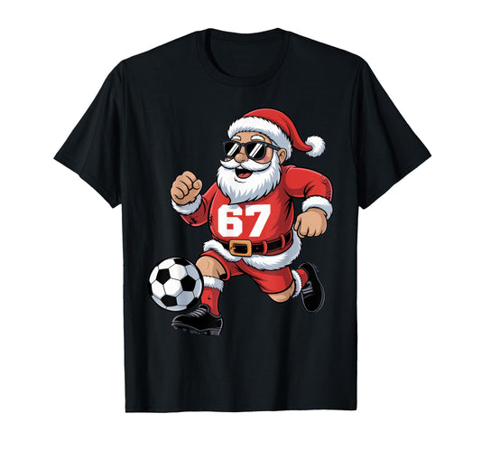 67 Soccer Santa Sports Fans T-Shirt - Minimalist Print Unisex - T-Shirt, Sweatshirt, Hoodie