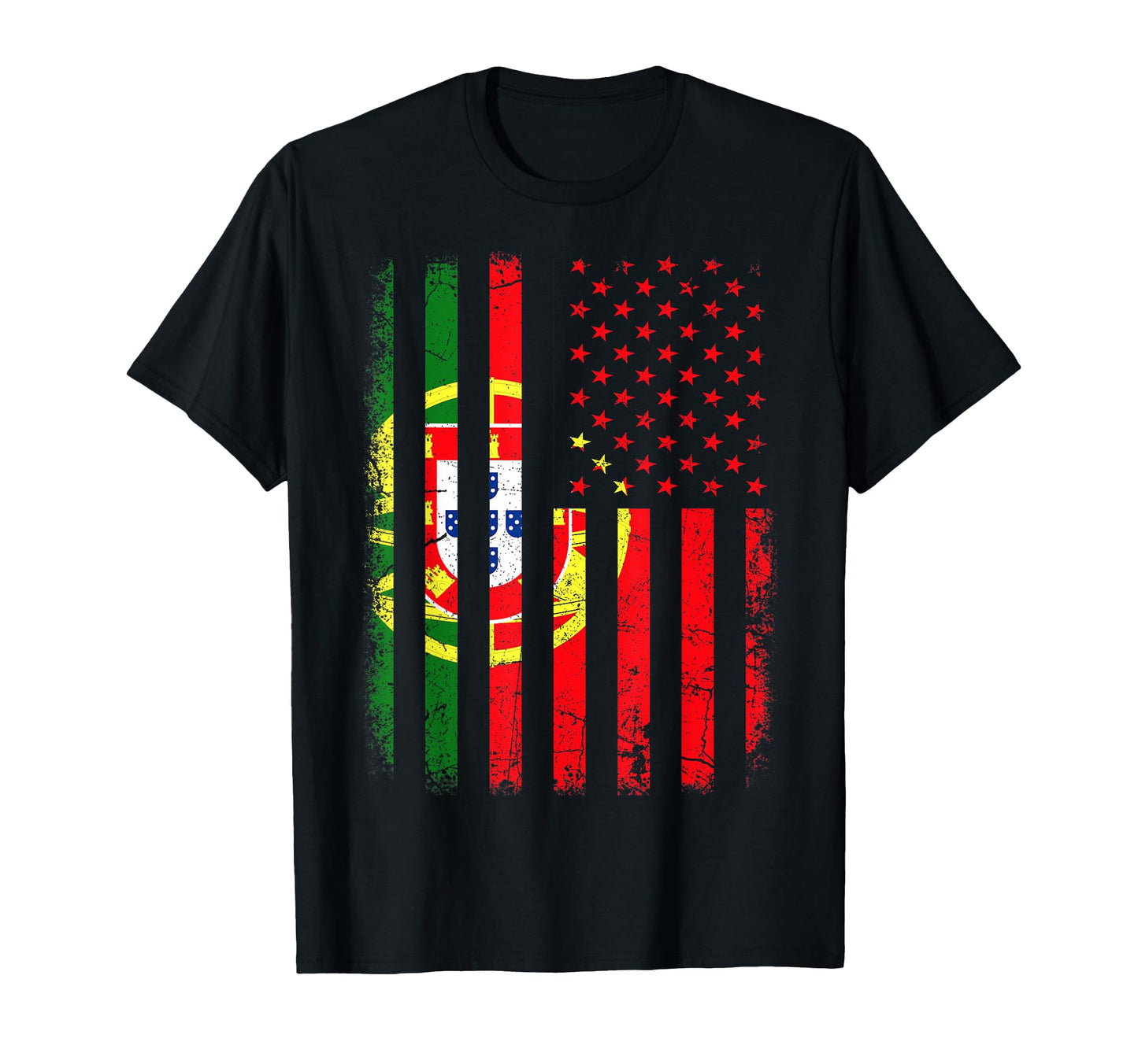 Portuguese American Flag Portugal T-Shirt - Graphic Print Men Women - T-Shirt, Sweatshirt, Hoodie