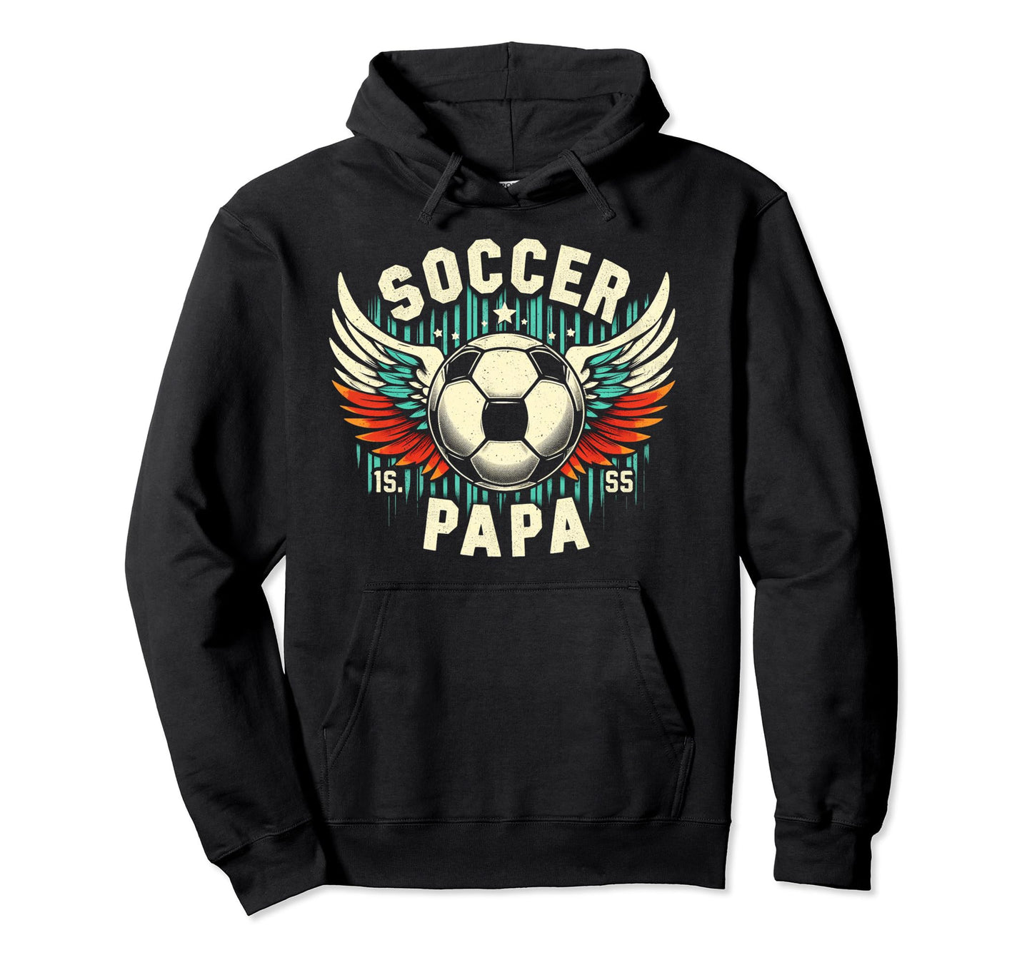 Soccer Papa Family Matching Dad Fathers Hoodie - Trendy Graphic for Adults - T-Shirt, Sweatshirt, Hoodie