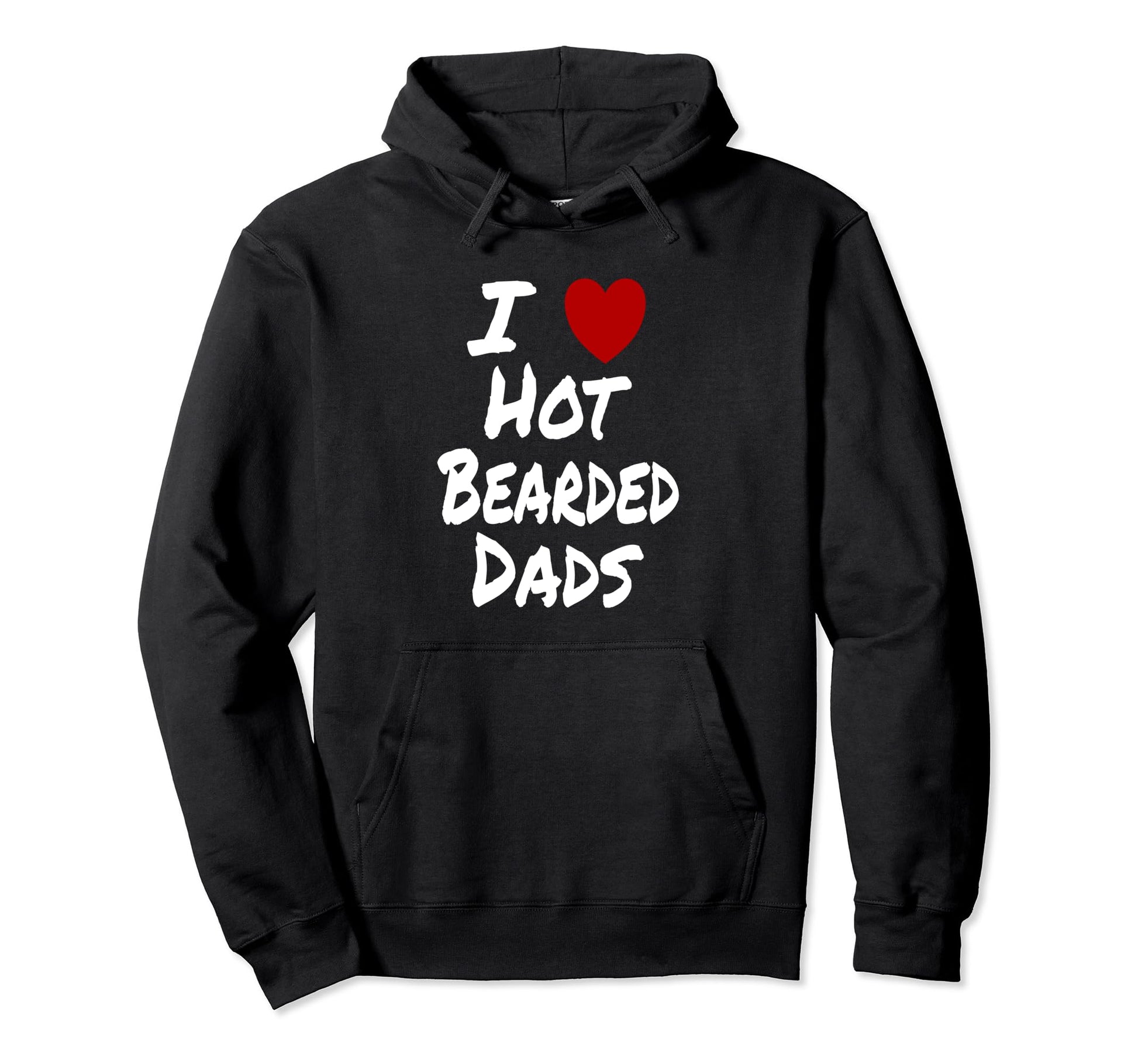 I Heart Love Hot Bearded Dads Attraction Hoodie - Graphic Print Unisex - T-Shirt, Sweatshirt, Hoodie