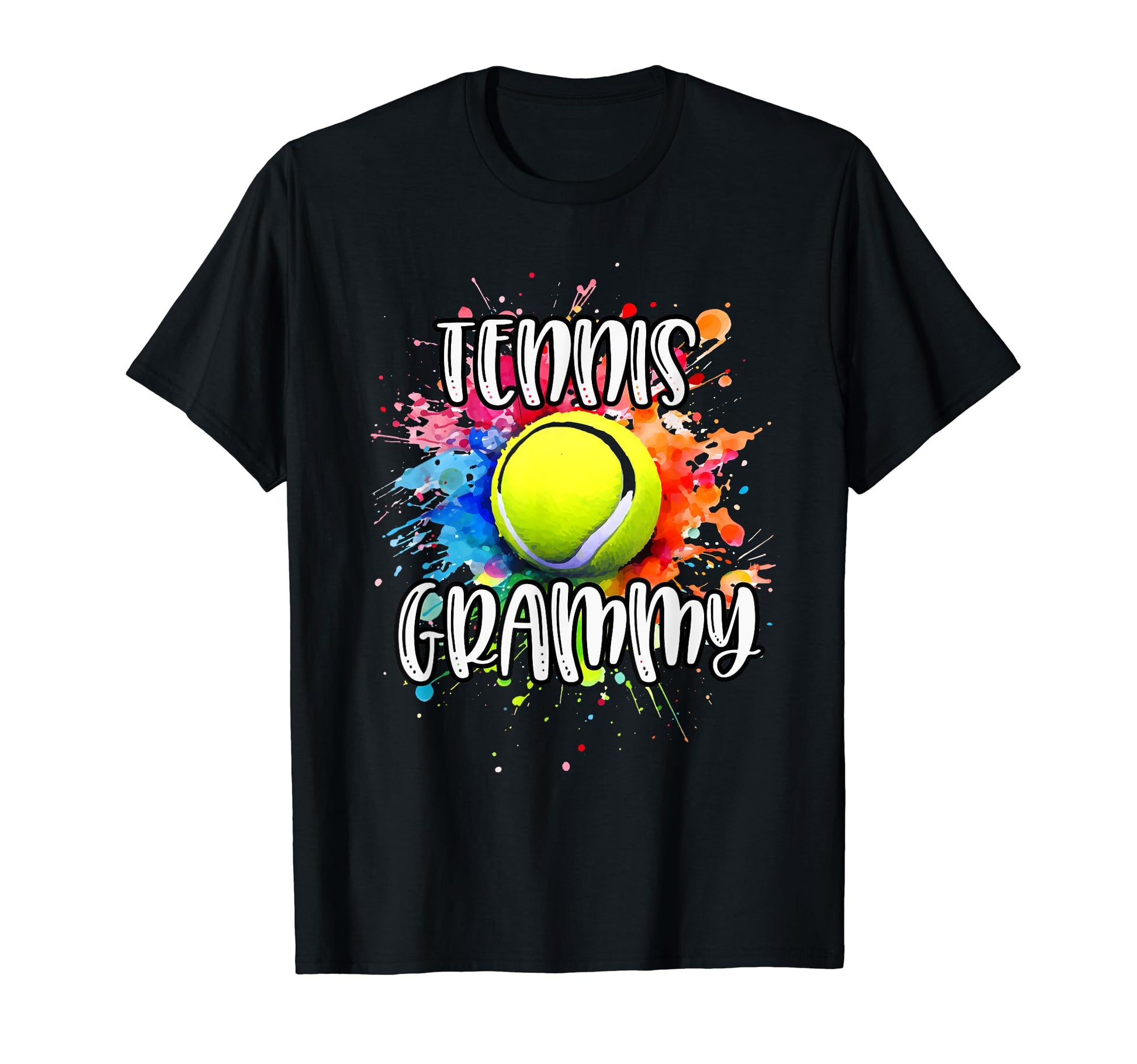 Tennis Grammy Tennis Ball Colorful Splash T-Shirt - Minimalist Print Unisex - T-Shirt, Sweatshirt, Hoodie
