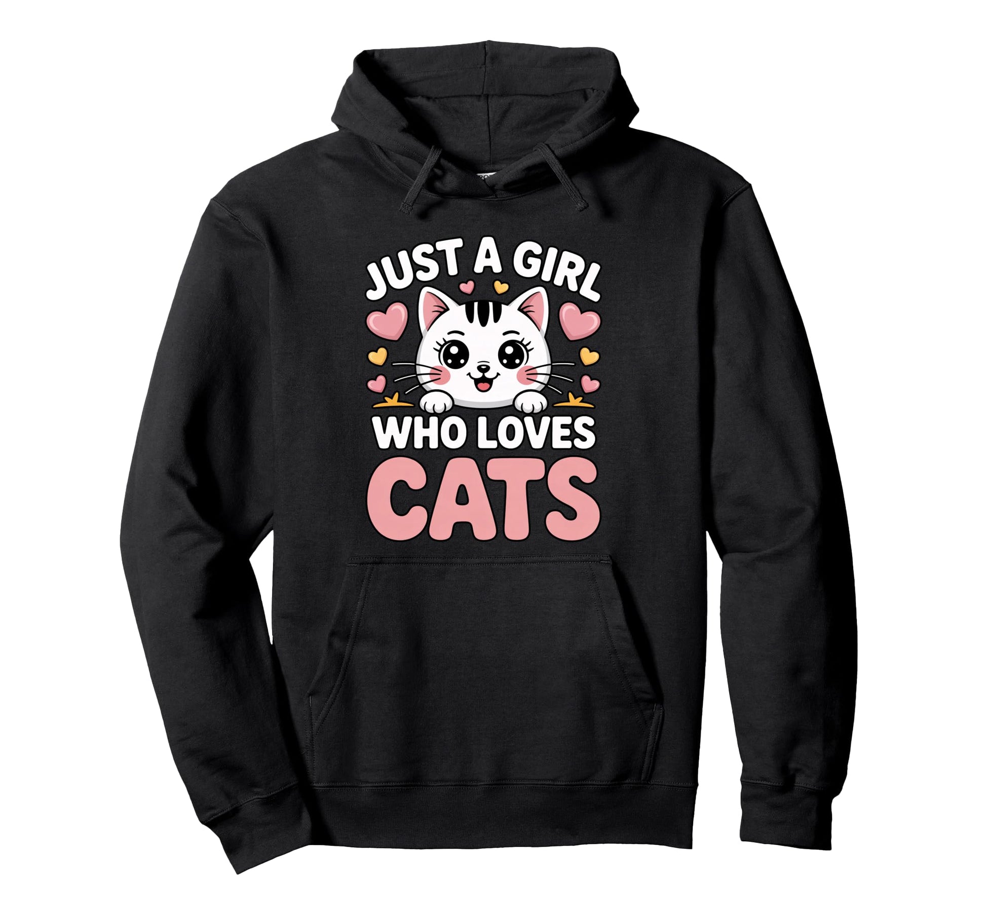 Just Who Loves Cats Hoodie - Custom Art Print Unisex - T-Shirt, Sweatshirt, Hoodie