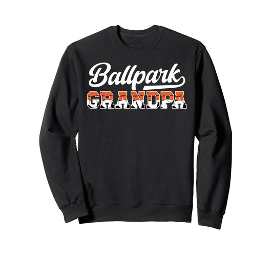 Ballpark Grandpa Soccer Basketball Sweatshirt - Graphic Print for Adults - T-Shirt, Sweatshirt, Hoodie