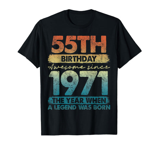 55 Year Old Gifts 1971 55Th T-Shirt - Casual Everyday Wear for Adults - T-Shirt, Sweatshirt, Hoodie