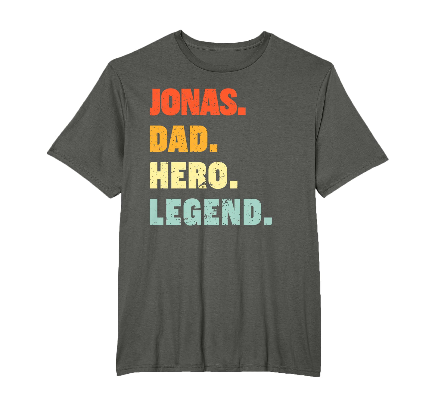 Jonas Dad Hero Legend Personalized T-Shirt - Minimalist Print Men Women - T-Shirt, Sweatshirt, Hoodie