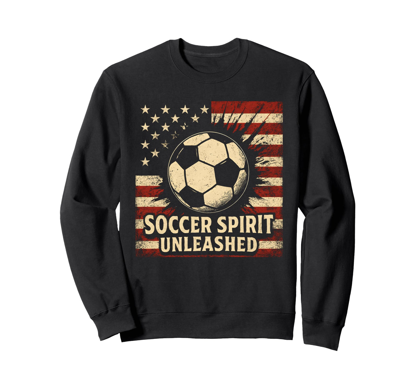 Soccer Spirit Unleashed Football Soccer Sweatshirt - Trendy Graphic Unisex - T-Shirt, Sweatshirt, Hoodie