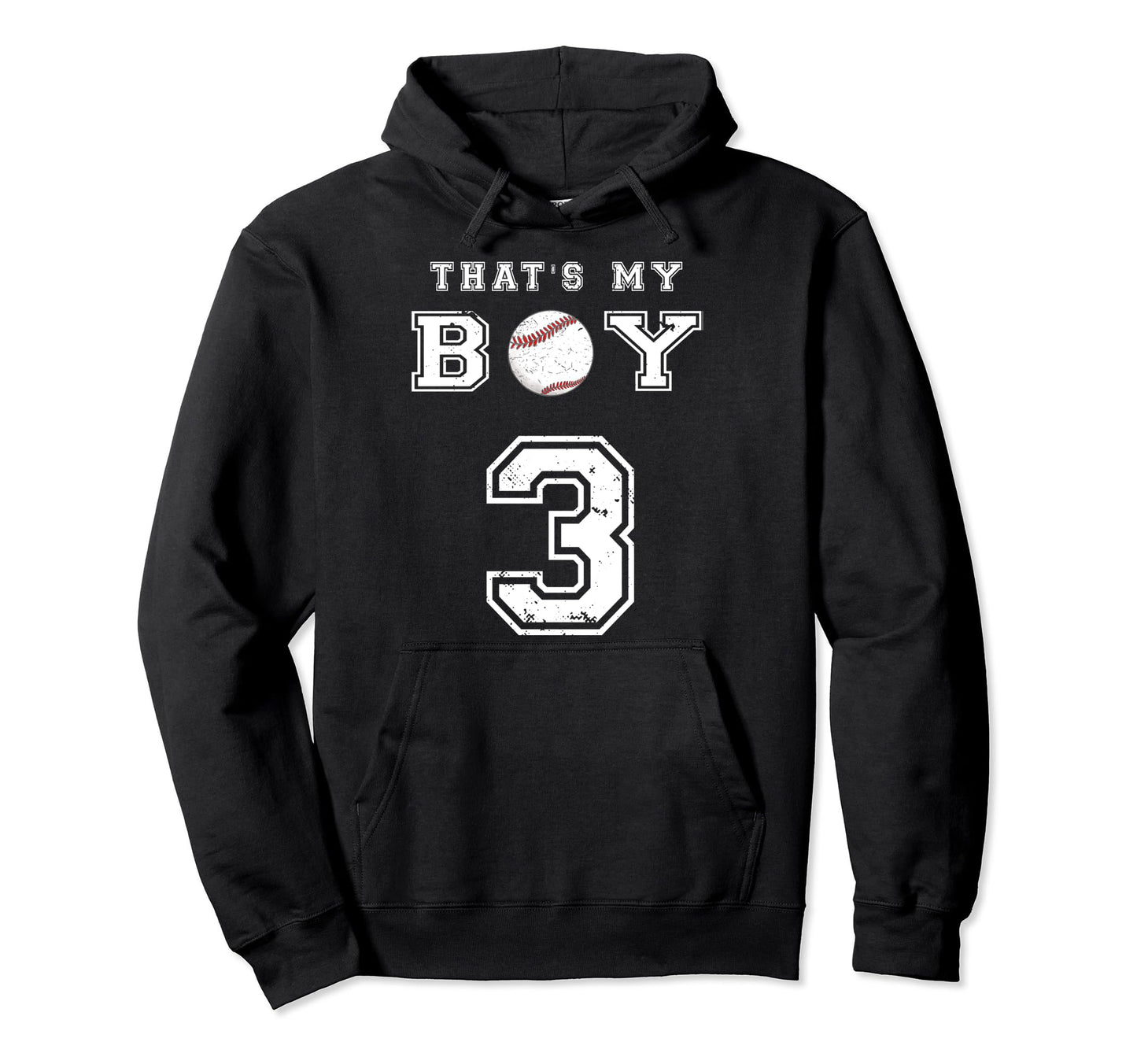 Thats My Baseball 3 Jersey Number Hoodie - Aesthetic Graphic for Adults - T-Shirt, Sweatshirt, Hoodie