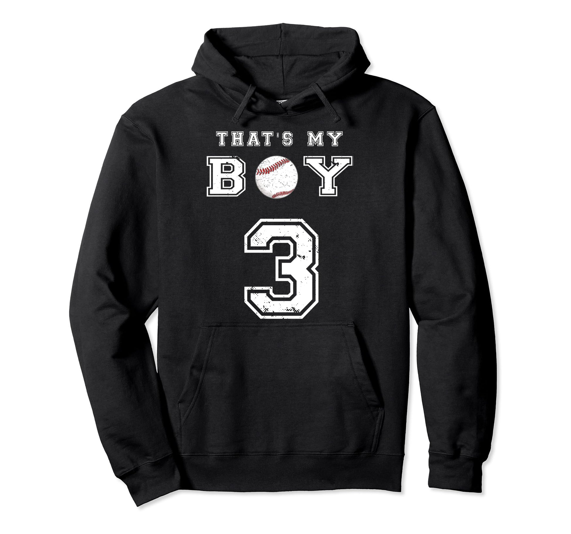 Thats My Baseball 3 Jersey Number Hoodie - Aesthetic Graphic for Adults - T-Shirt, Sweatshirt, Hoodie