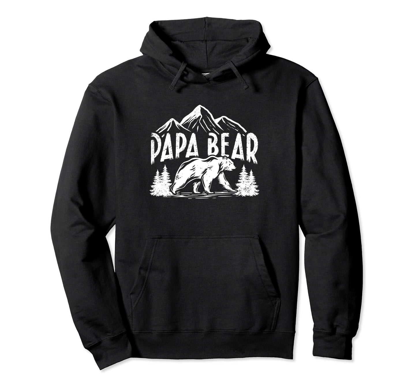 Papa Bear Bonfire Tent Wilderness Hoodie - Novelty Apparel for Adults - T-Shirt, Sweatshirt, Hoodie