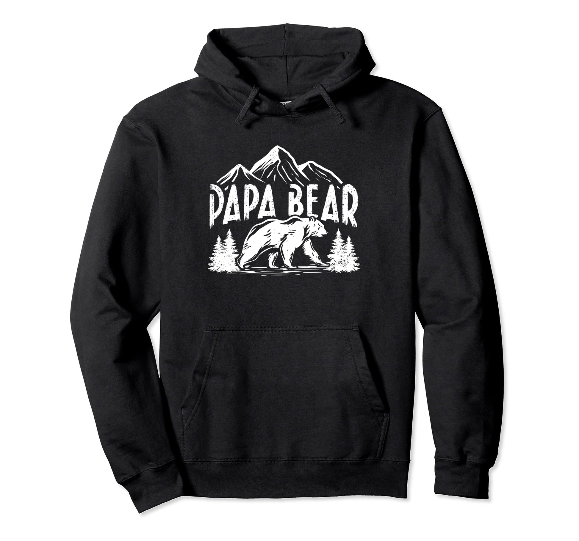 Papa Bear Bonfire Tent Wilderness Hoodie - Novelty Apparel for Adults - T-Shirt, Sweatshirt, Hoodie