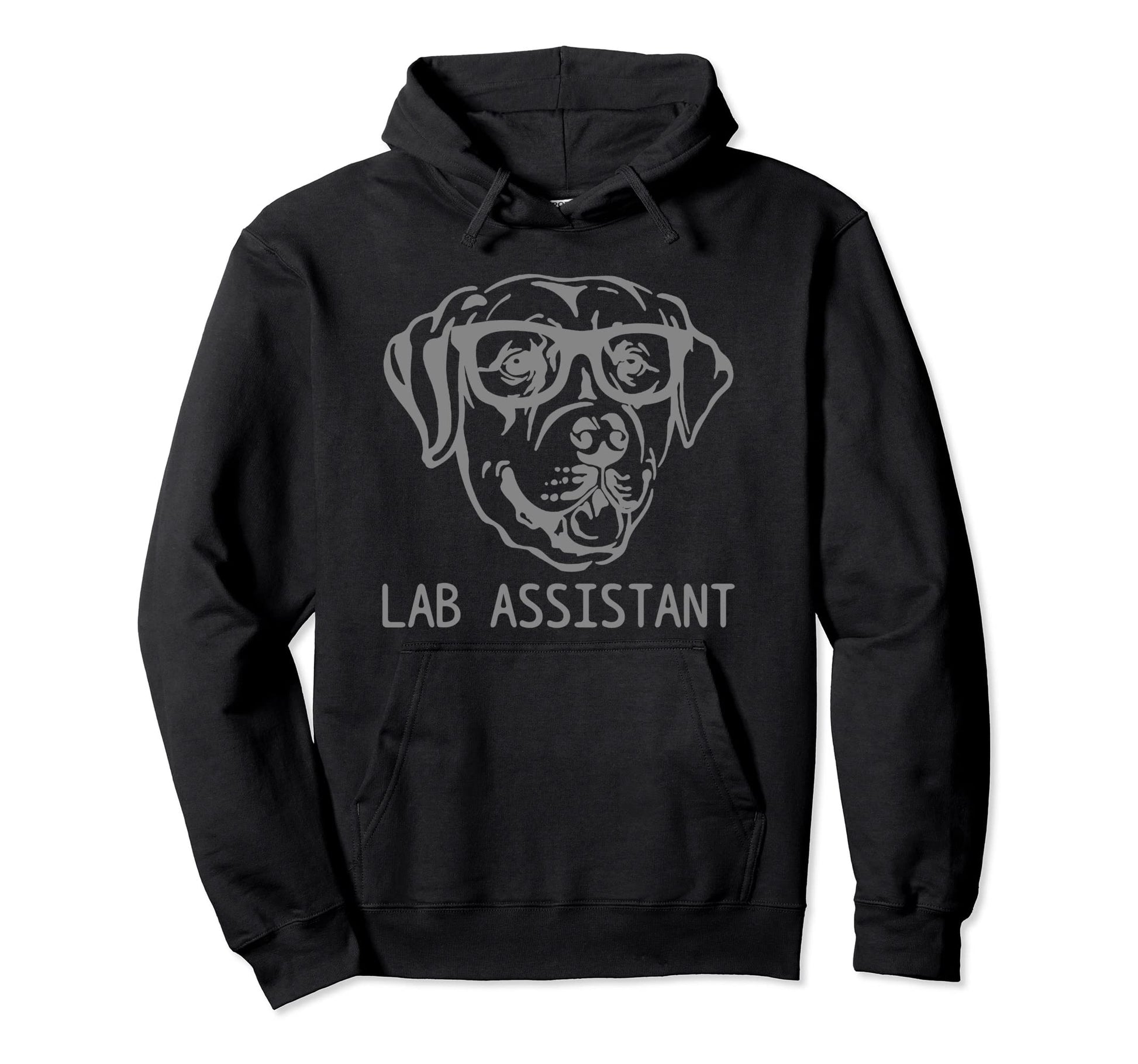 Lab Assistant Funny Labrador Hoodie - Minimalist Print for Adults - T-Shirt, Sweatshirt, Hoodie