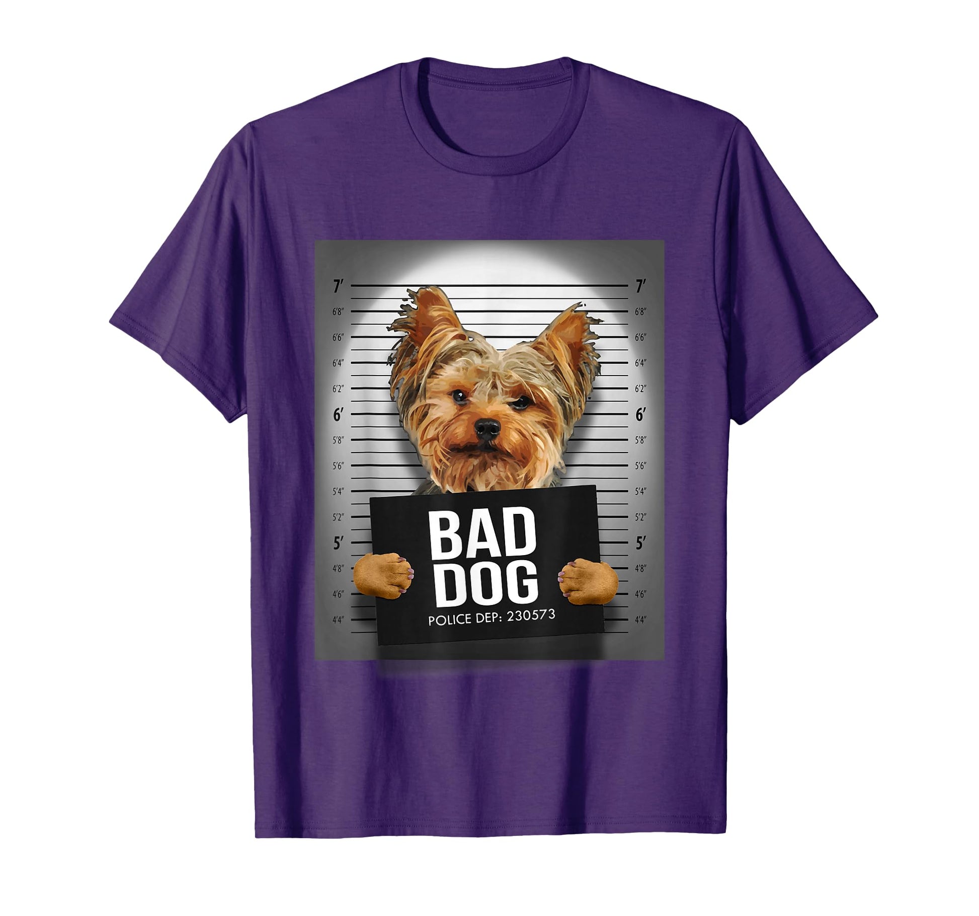 Yorkie Mugshot T-Shirt - Unique Graphic Unisex - T-Shirt, Sweatshirt, Hoodie
