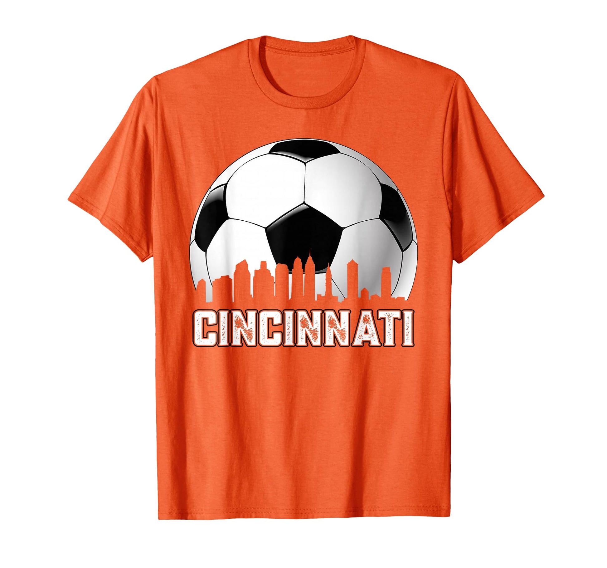 Cincinnati Soccer Distressed Soccer T-Shirt - Unique Graphic for Adults - T-Shirt, Sweatshirt, Hoodie