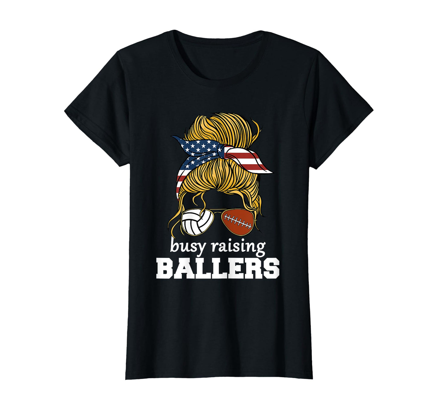 Volleyball And Football Mom Usa Busy T-Shirt - Streetwear Style for Adults - T-Shirt, Sweatshirt, Hoodie