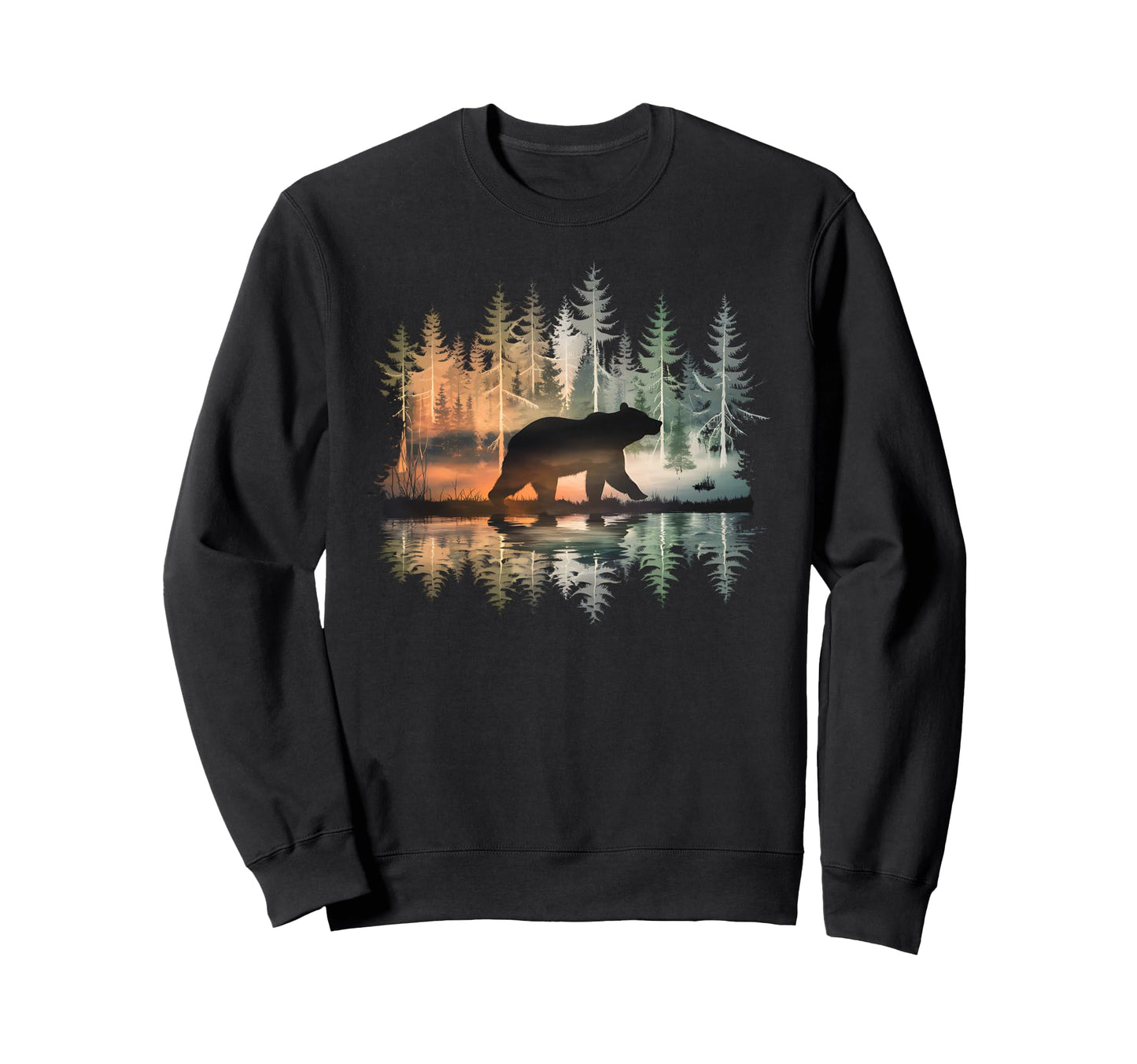 Bear Forest Nature Wildlife Outdoor Sweatshirt - Fun Novelty Design Unisex - T-Shirt, Sweatshirt, Hoodie