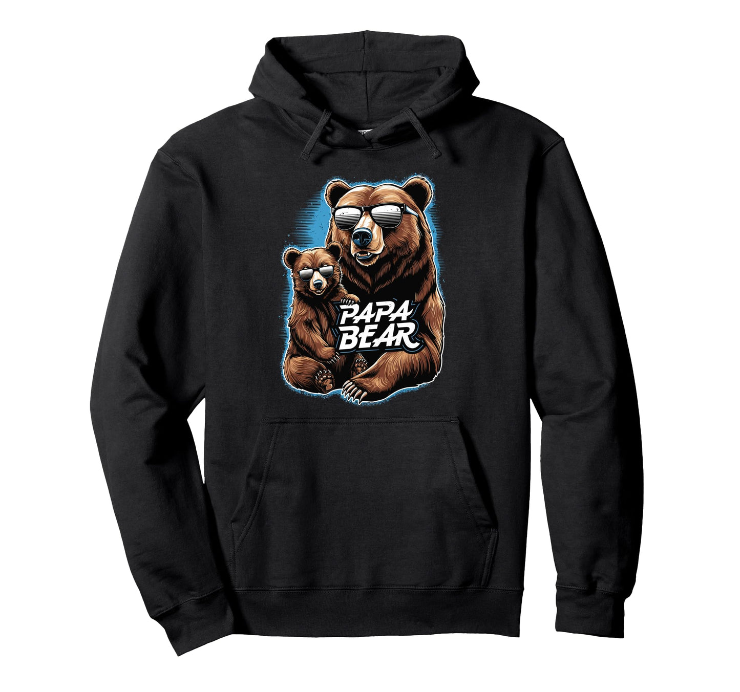 Papa Bear Husband Father Family Fathers Hoodie - Graphic Print Men Women - T-Shirt, Sweatshirt, Hoodie