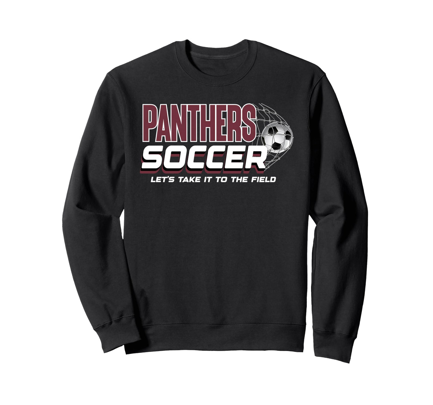 Maroon Panthers Soccer Mom Game Day Sweatshirt - Streetwear Style Unisex - T-Shirt, Sweatshirt, Hoodie