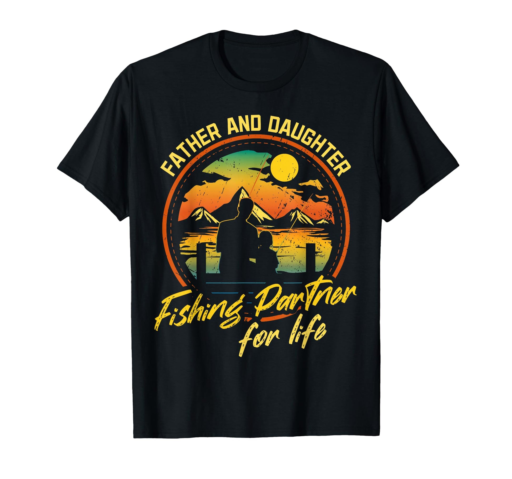 Dad And Daughter Matching Fishing T-Shirt - Aesthetic Graphic for Adults - T-Shirt, Sweatshirt, Hoodie