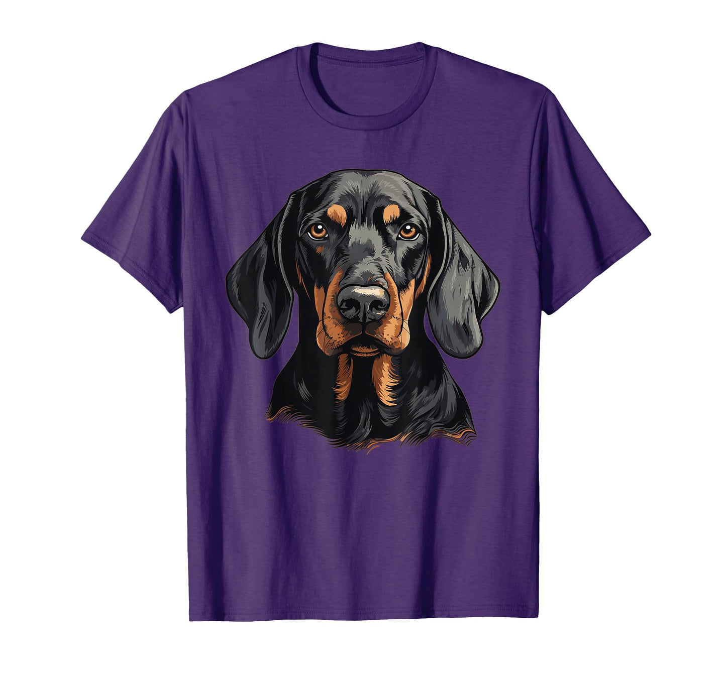 Black And Tan Coonhound Dog Black And T-Shirt - Novelty Apparel for Adults - T-Shirt, Sweatshirt, Hoodie