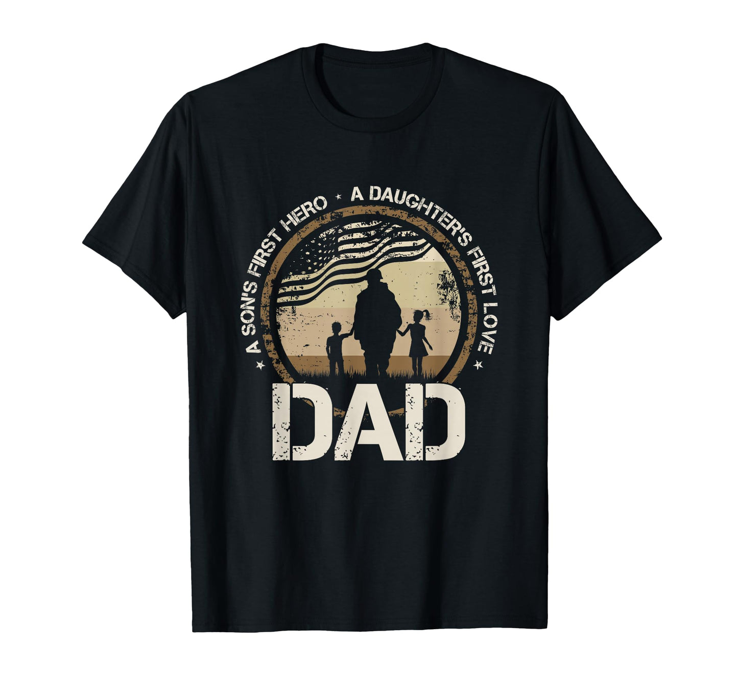 Sons First Hero Daughters First Love T-Shirt - Custom Art Print for Adults - T-Shirt, Sweatshirt, Hoodie