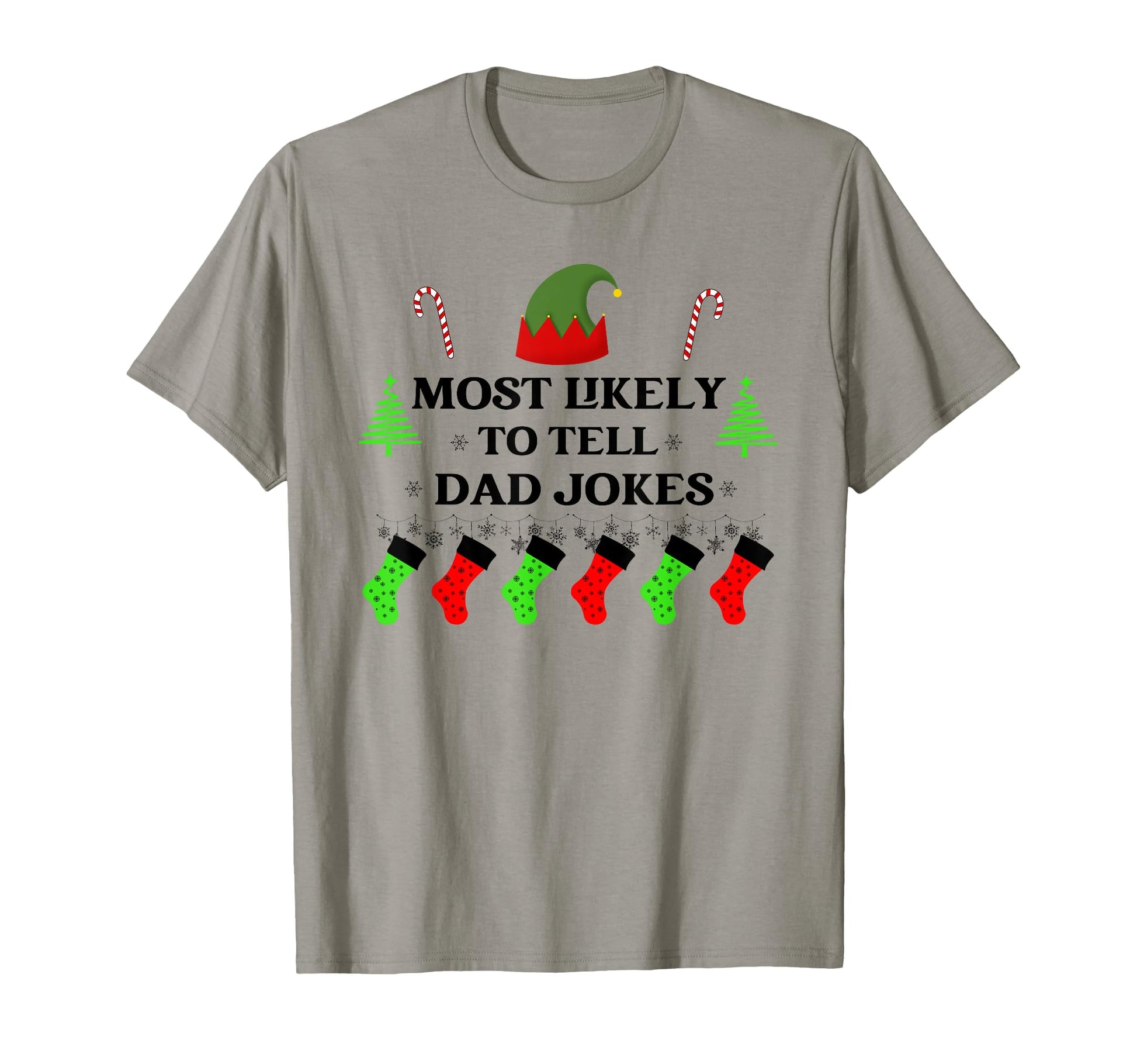 Most Likely To Tell Dad Jokes Family T-Shirt - Trendy Graphic for Adults - T-Shirt, Sweatshirt, Hoodie