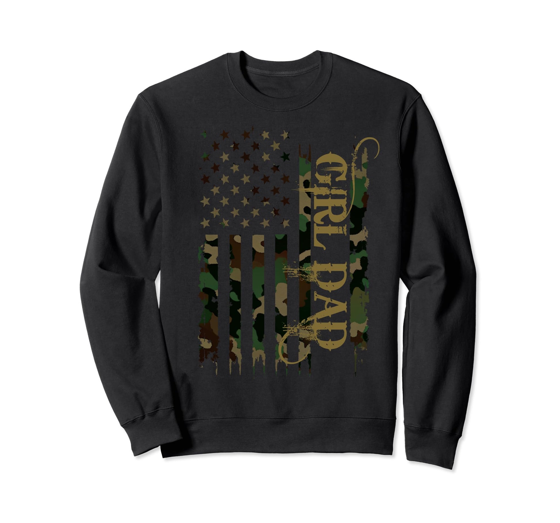 Dad United States Distressed Sweatshirt - Casual Everyday Wear for Adults - T-Shirt, Sweatshirt, Hoodie