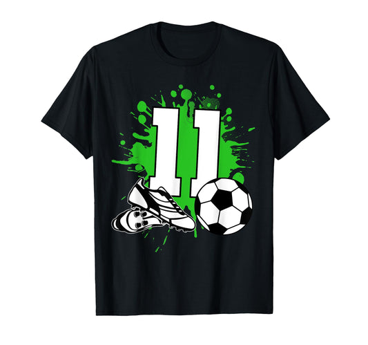 11Th Birthday 11 Years Football Player T-Shirt - Minimalist Print Unisex - T-Shirt, Sweatshirt, Hoodie