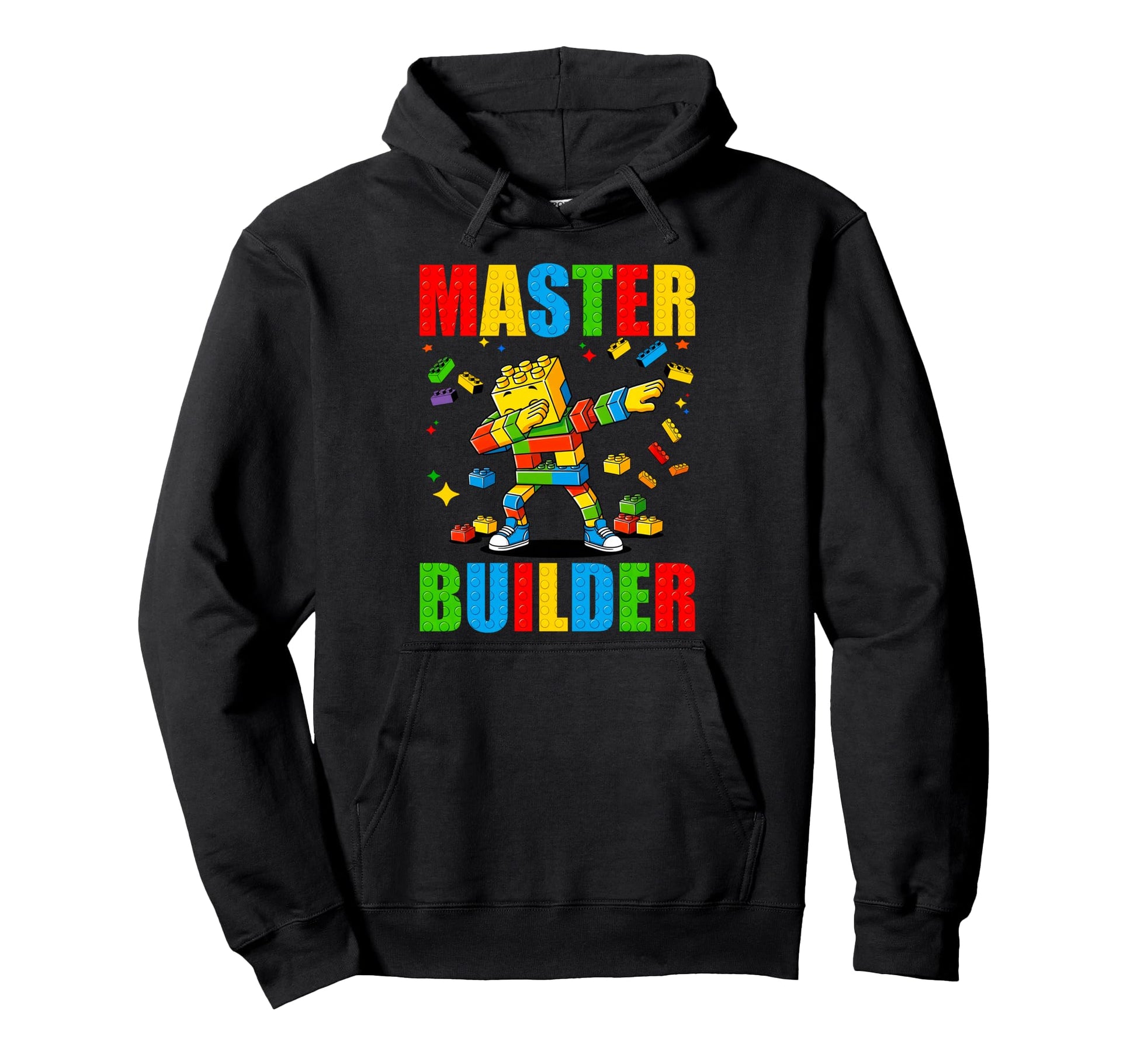Master Builder Building Dab Blocks Funny Hoodie - Graphic Print Men Women - T-Shirt, Sweatshirt, Hoodie