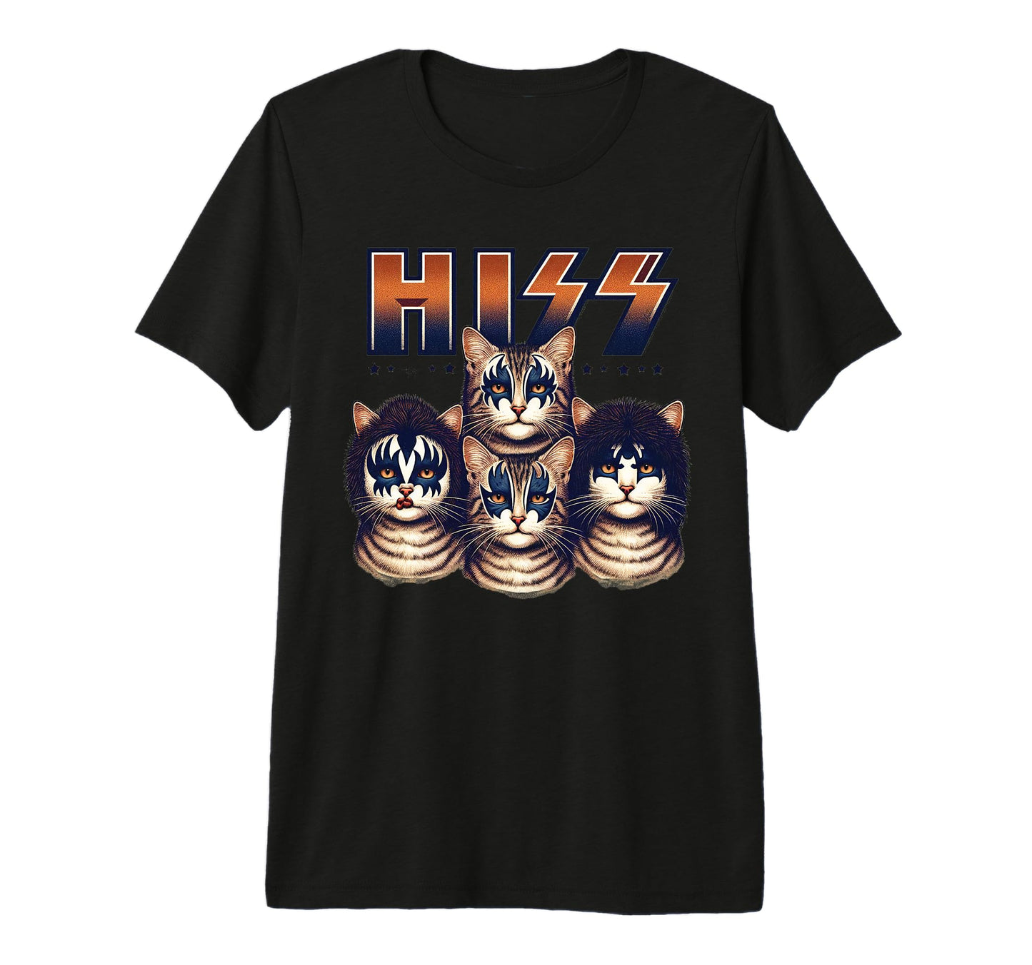 Hiss Cats Rock Kittens Rocking Cat T-Shirt - Fun Novelty Design Men Women - T-Shirt, Sweatshirt, Hoodie