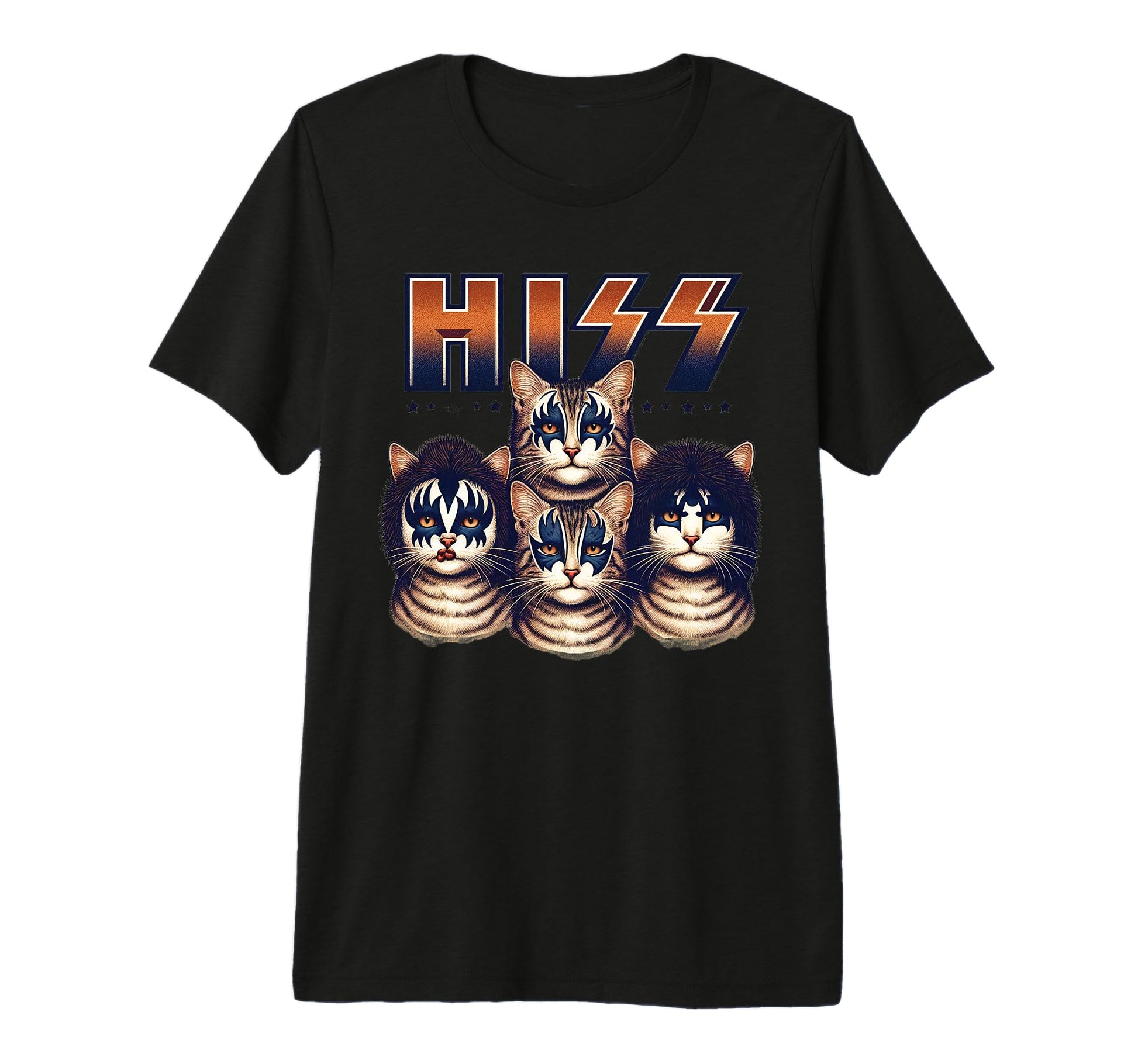 Hiss Cats Rock Kittens Rocking Cat T-Shirt - Fun Novelty Design Men Women - T-Shirt, Sweatshirt, Hoodie