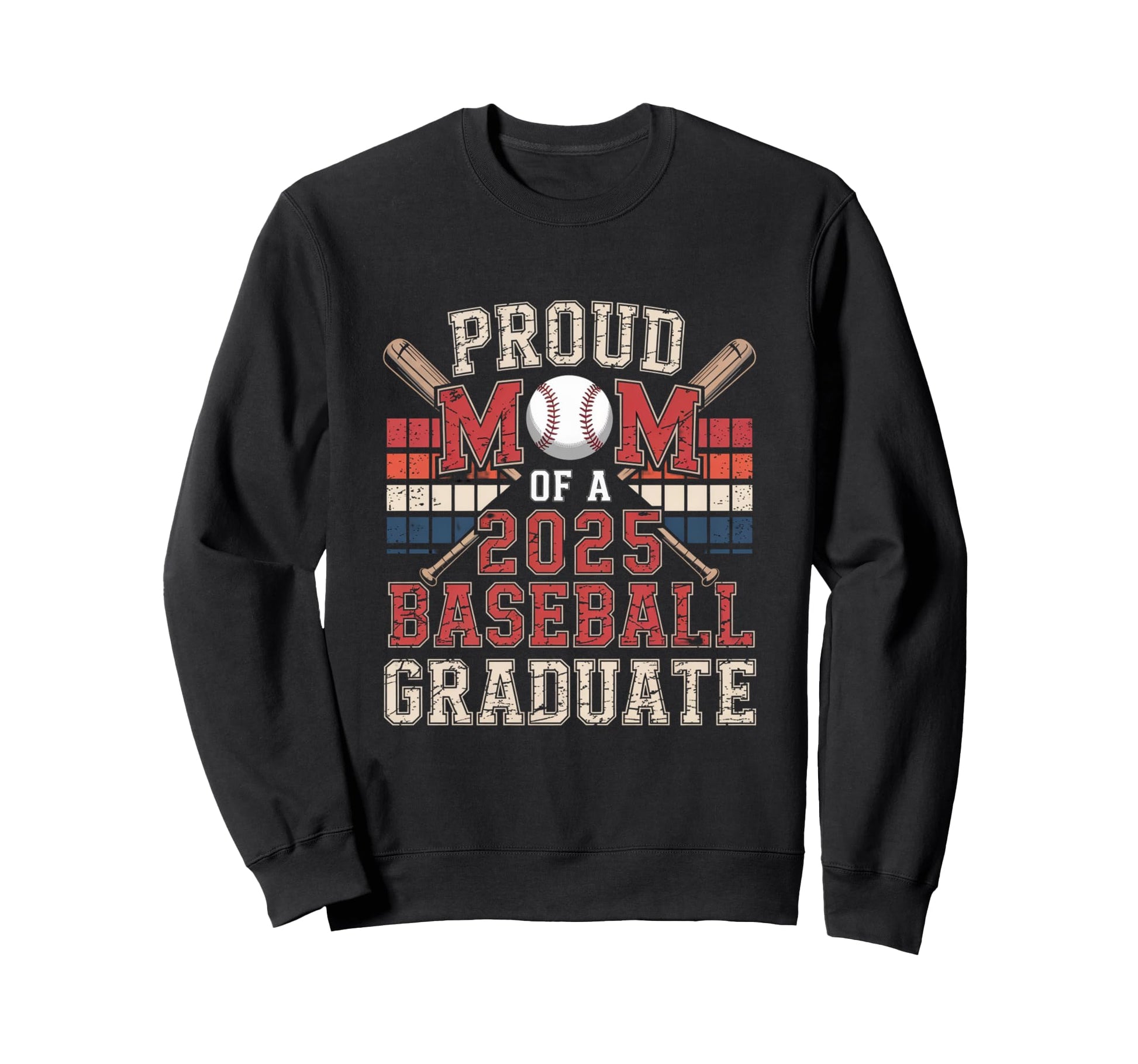 Proud Mom 2025 Baseball Sweatshirt - Casual Everyday Wear for Adults - T-Shirt, Sweatshirt, Hoodie