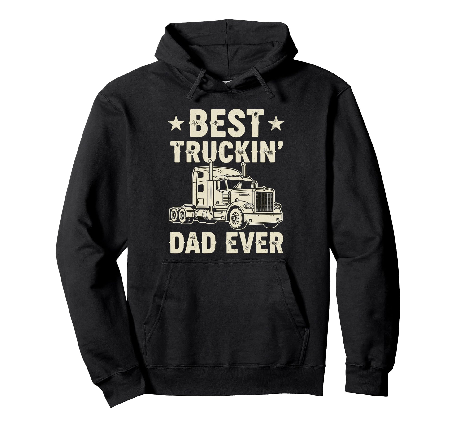 Best Truckin Dad Ever Funny Truck Hoodie - Aesthetic Graphic for Adults - T-Shirt, Sweatshirt, Hoodie