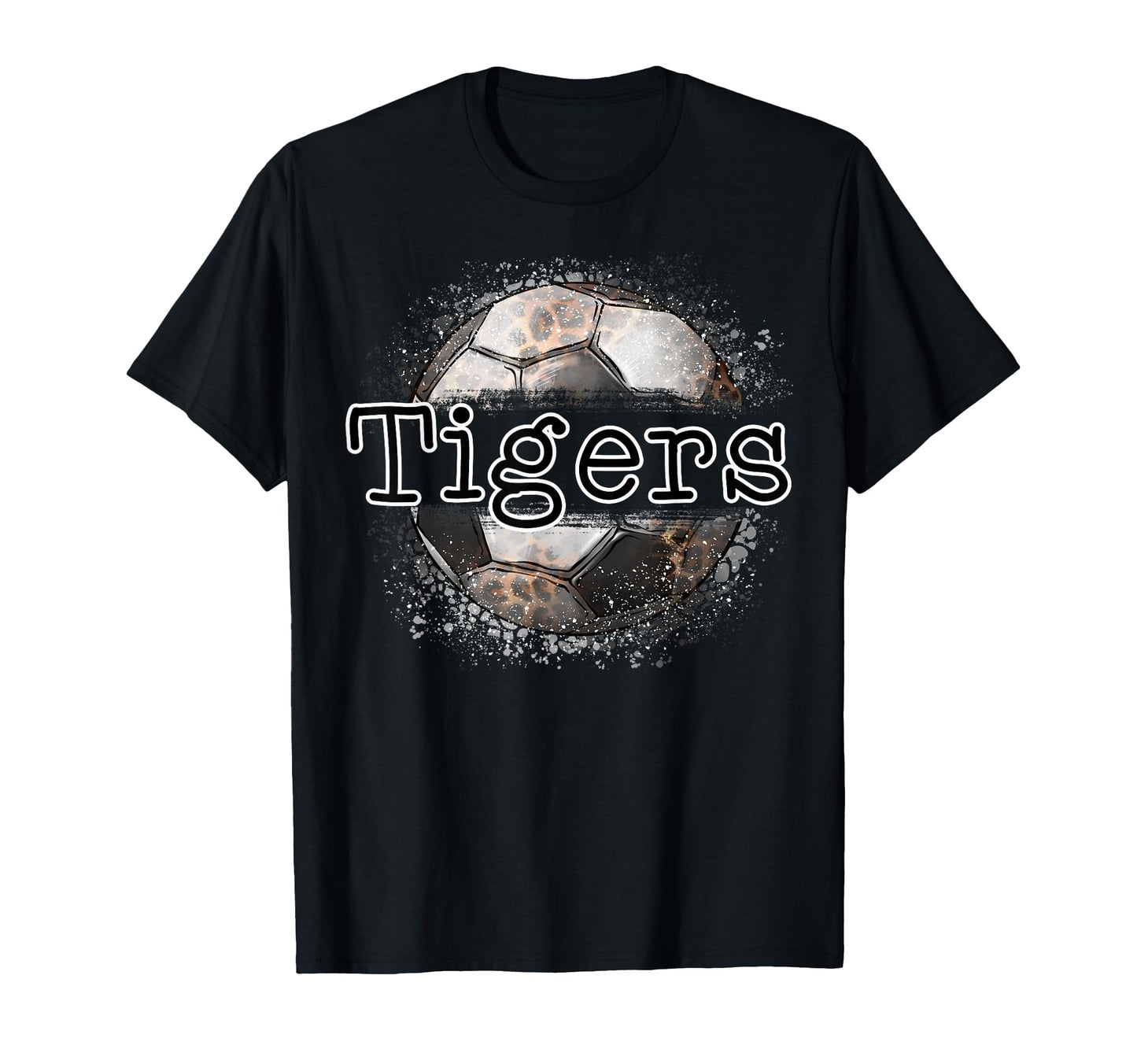 Tigers Soccer Game Day Leopard Splatter T-Shirt - Trendy Graphic Unisex - T-Shirt, Sweatshirt, Hoodie