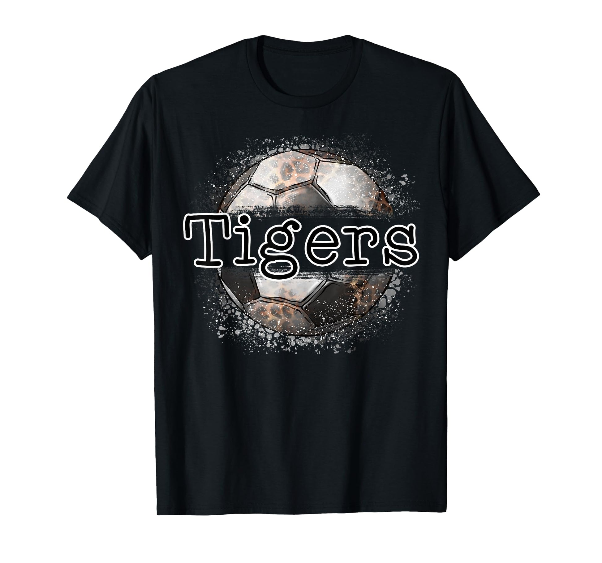 Tigers Soccer Game Day Leopard Splatter T-Shirt - Trendy Graphic Unisex - T-Shirt, Sweatshirt, Hoodie