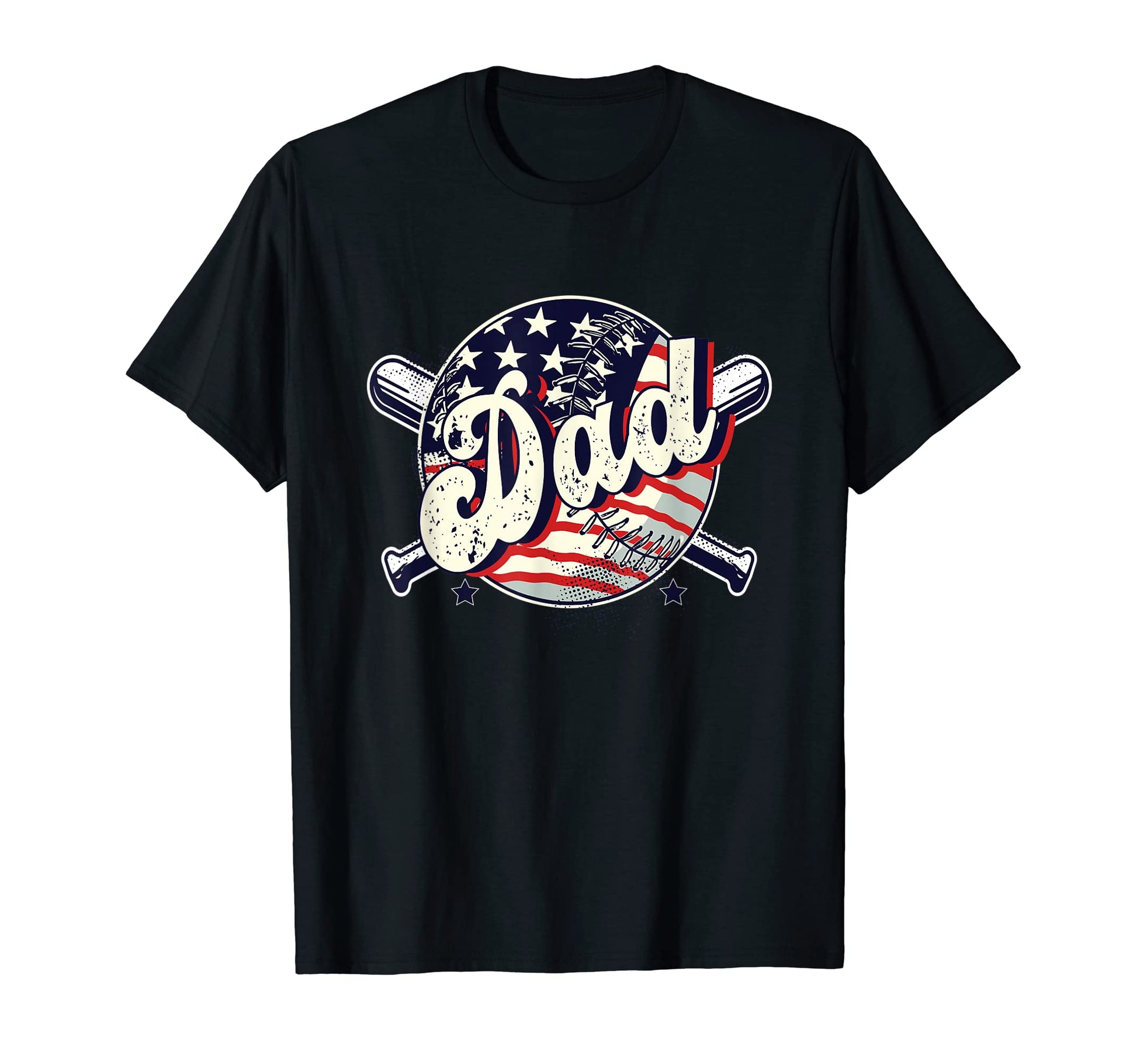 Us Flag Baseball Dad Baseball T-Shirt - Aesthetic Graphic for Adults - T-Shirt, Sweatshirt, Hoodie