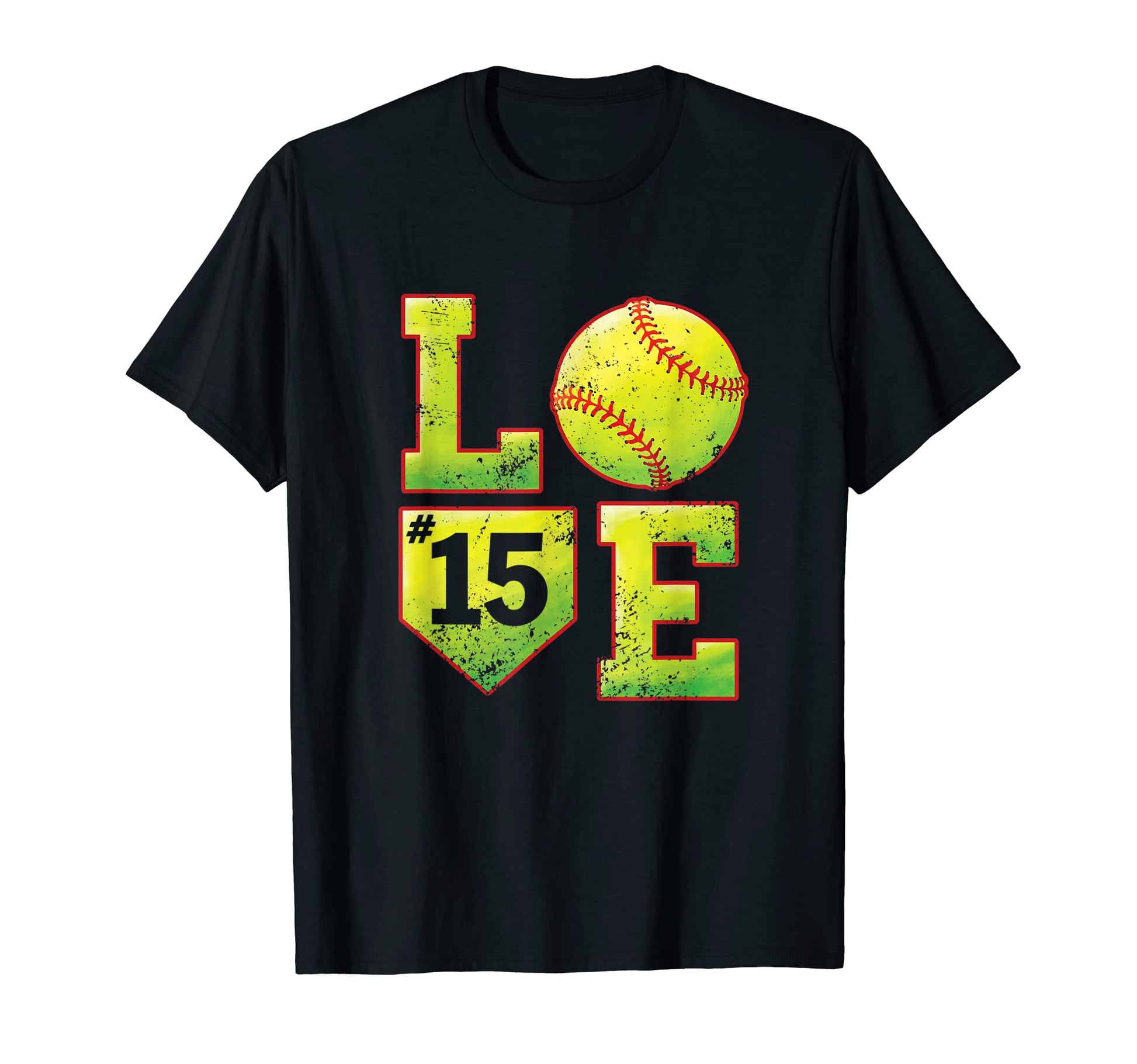 Softball Player Number 15 Softball T-Shirt - Aesthetic Graphic for Adults - T-Shirt, Sweatshirt, Hoodie