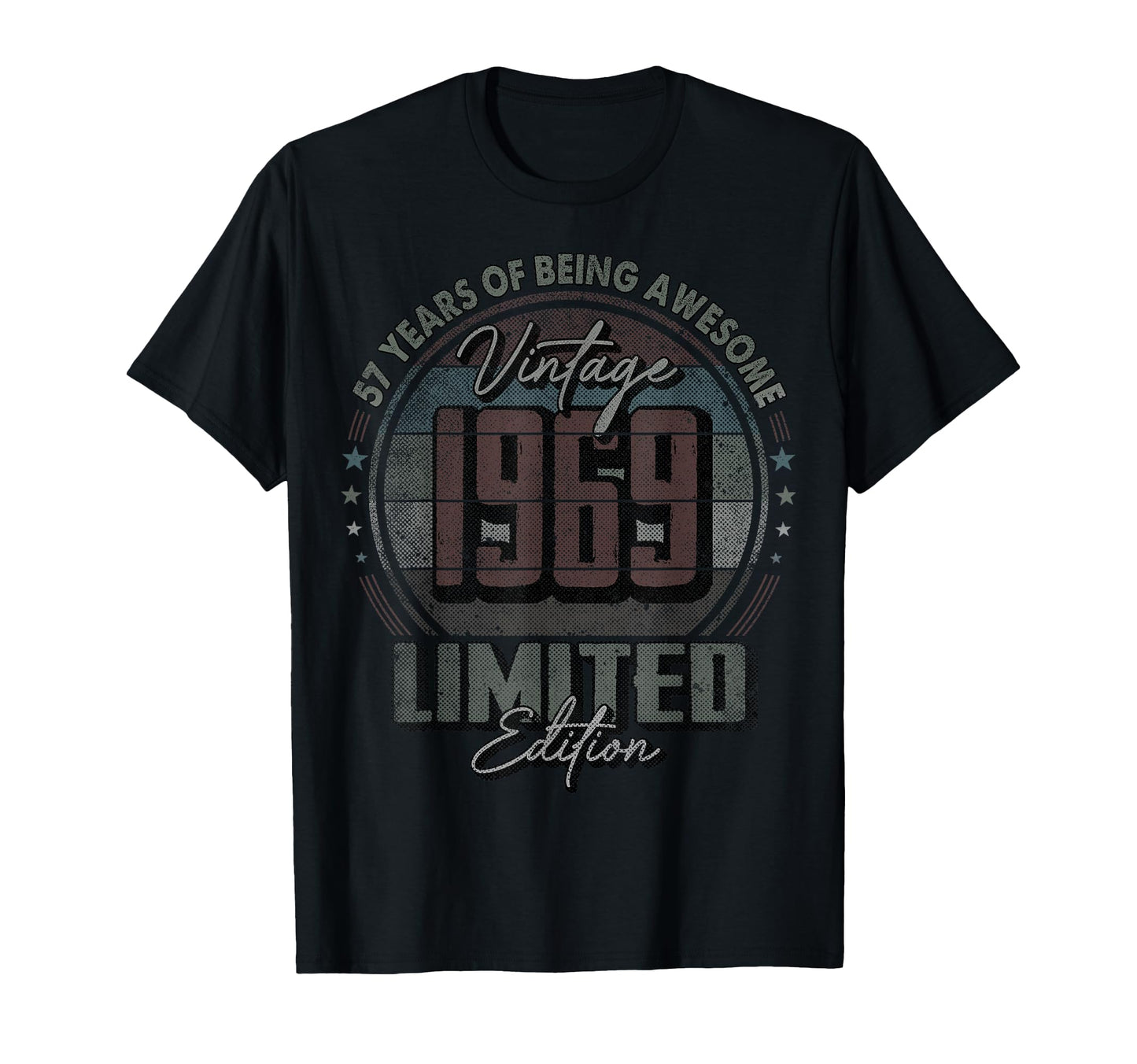 1969 57 Year Old 57Th Birthday T-Shirt - Custom Art Print for Adults - T-Shirt, Sweatshirt, Hoodie