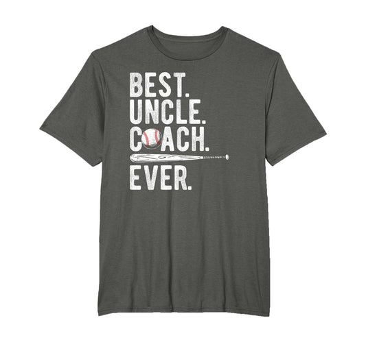 Baseball Best Uncle Coach Ever Proud T-Shirt - Unique Graphic for Adults - T-Shirt, Sweatshirt, Hoodie