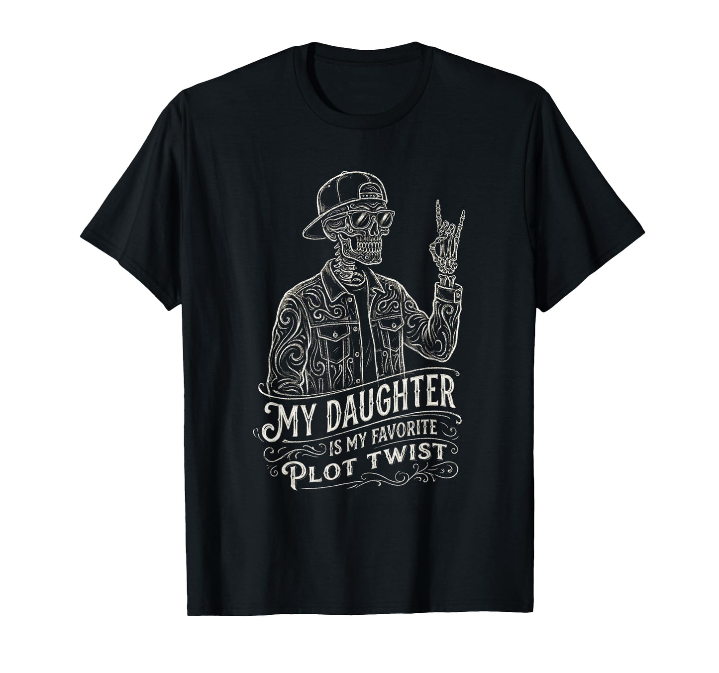 Skeleton Dad Daughter Matching Funny Dad T-Shirt - Novelty Apparel Unisex - T-Shirt, Sweatshirt, Hoodie