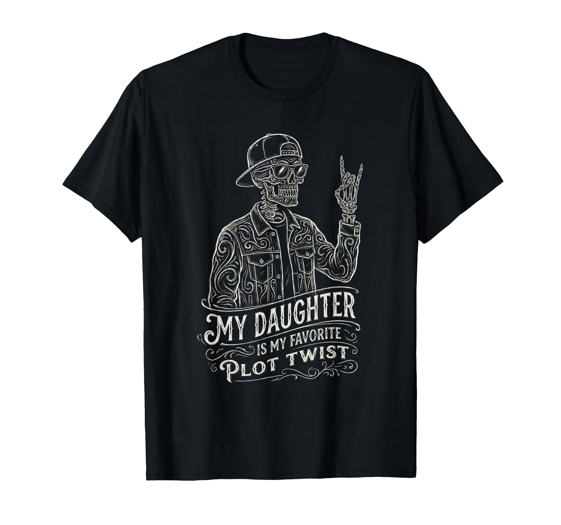 Skeleton Dad Daughter Matching Funny Dad T-Shirt - Novelty Apparel Unisex - T-Shirt, Sweatshirt, Hoodie