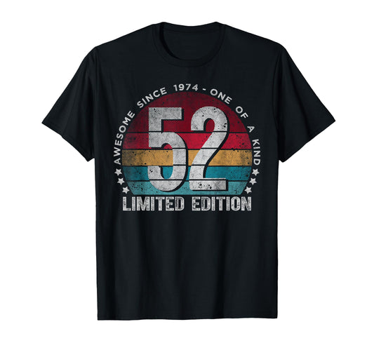 52 Year Old Gifts 1974 52Nd Birthday T-Shirt - Unique Graphic for Adults - T-Shirt, Sweatshirt, Hoodie