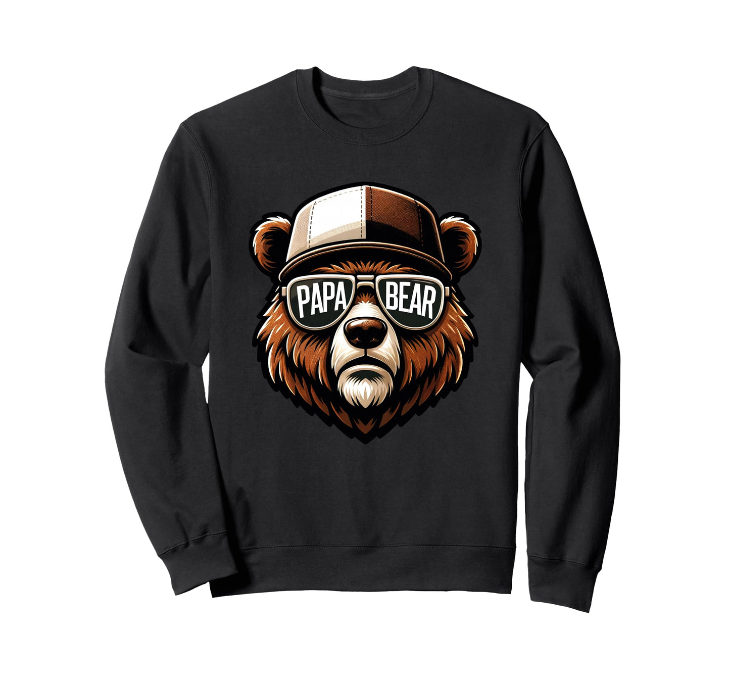 Daddy Bear Fathersday Grizzly Papa Sweatshirt - Minimalist Print Men Women - T-Shirt, Sweatshirt, Hoodie